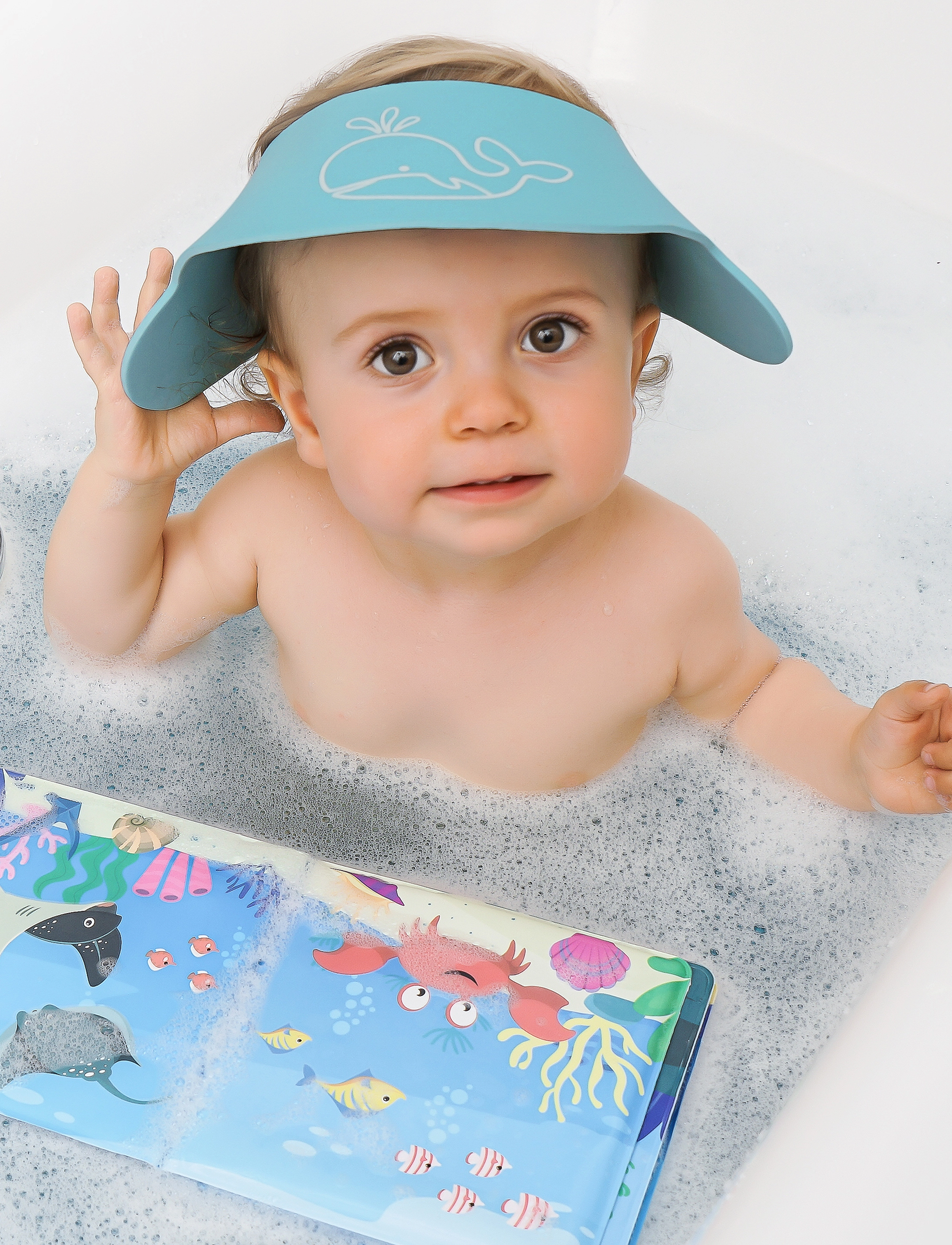 Reer Myhappybath Cap Shampoo Shield, One Size, Health & Hygiene, Blau - Body Care, Kinder