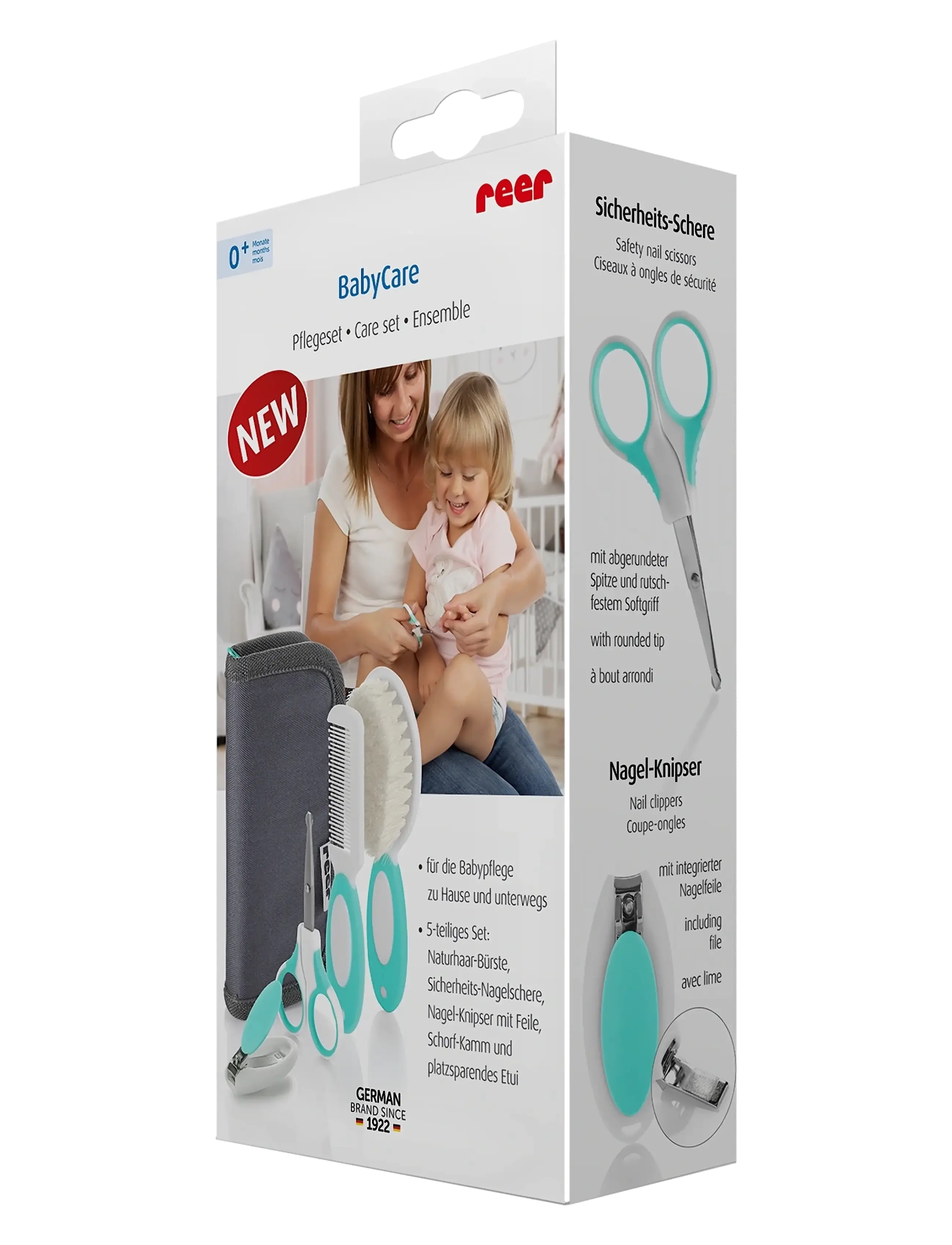 Reer - BabyCare 5-part care set - nagelsax & fil - turqouise - 2