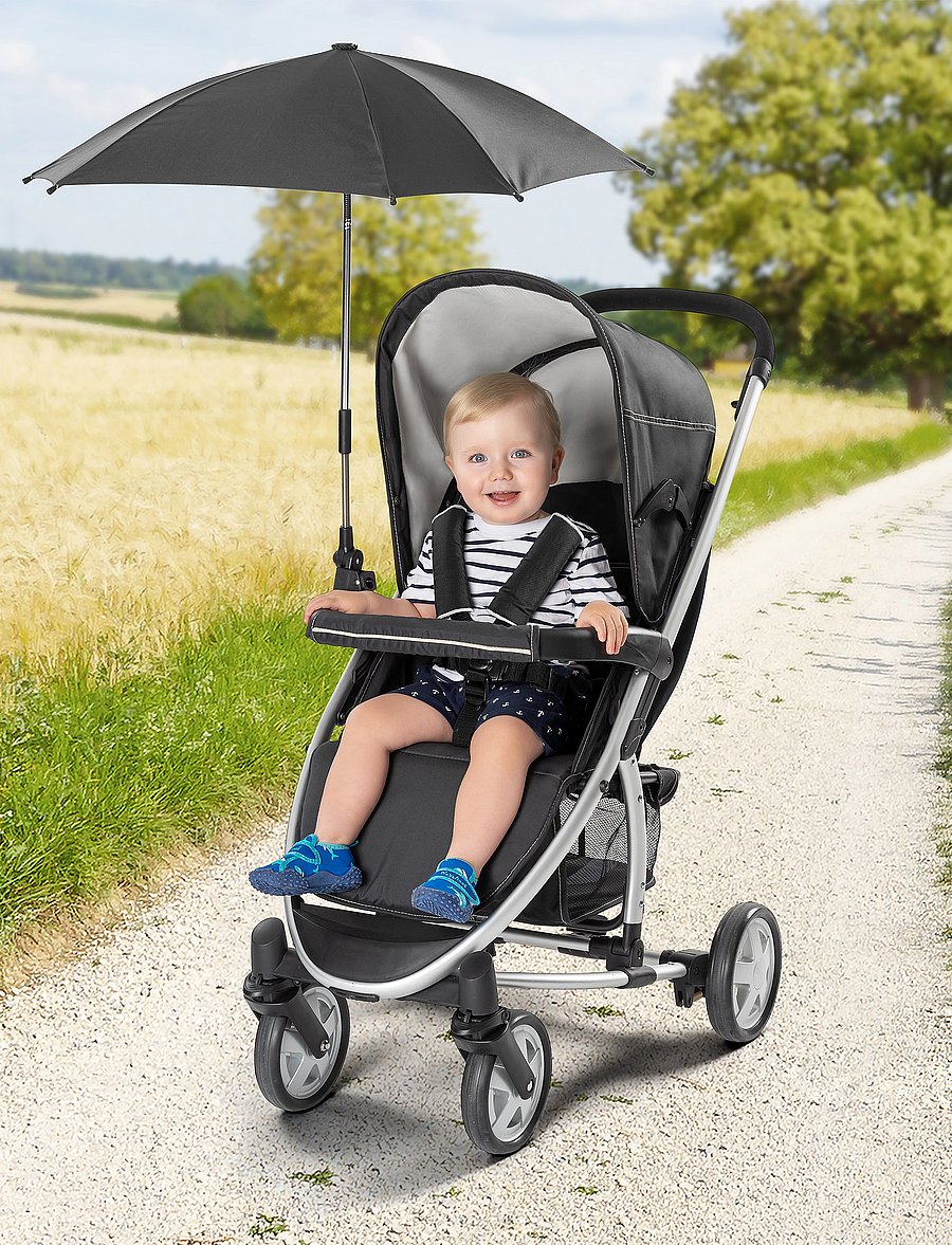 Reer - ShineSafe pushchair sunshade, black - kinderwagen-accessoires - black - 0