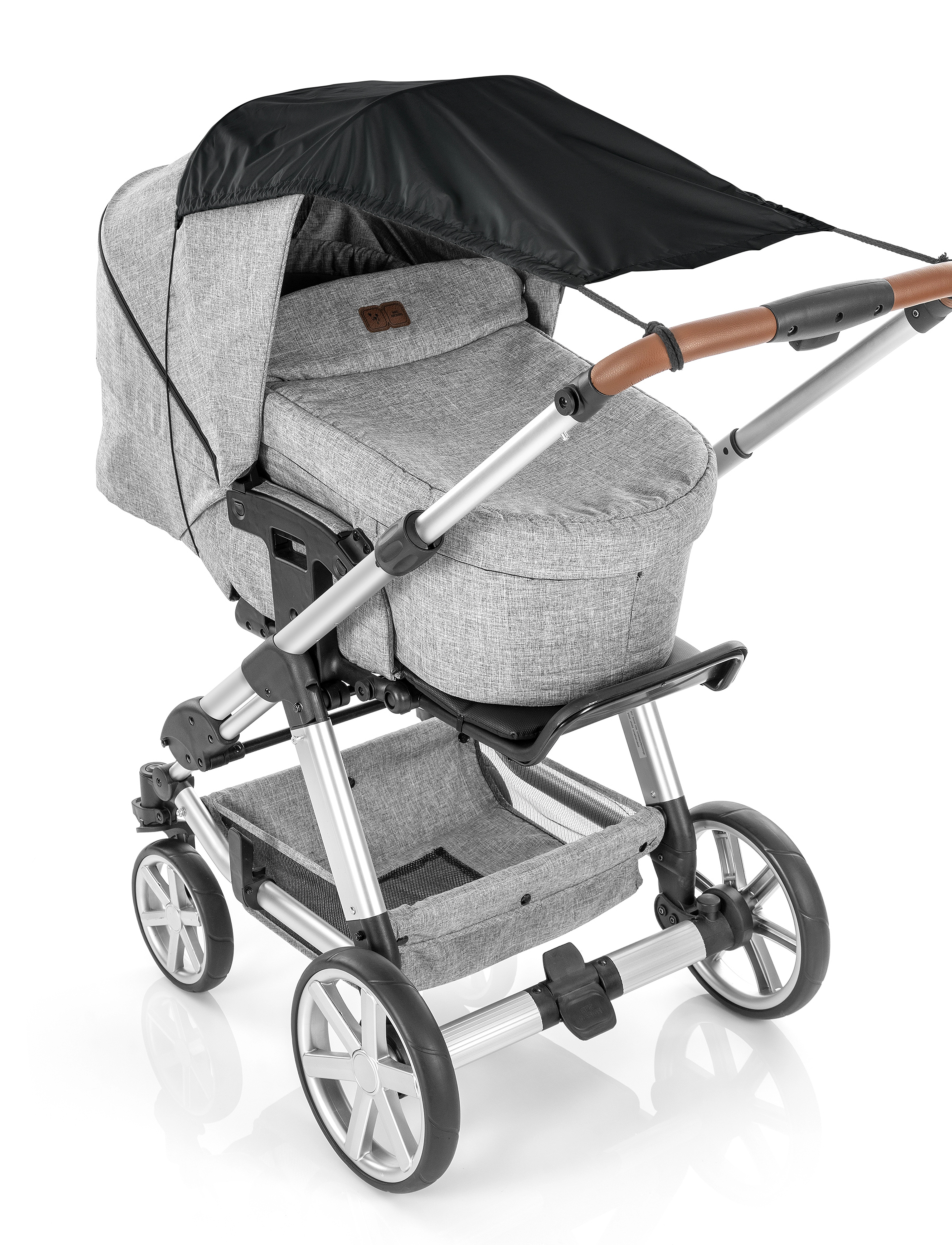 Reer - ShineSafe Awning for baby carriage, black - sol- og regnslag - black - 4