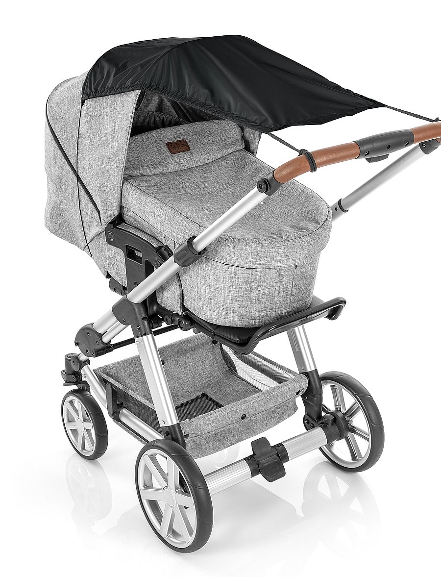 Reer - ShineSafe Awning for baby carriage, black - sonnen- & regenschutze - black - 4