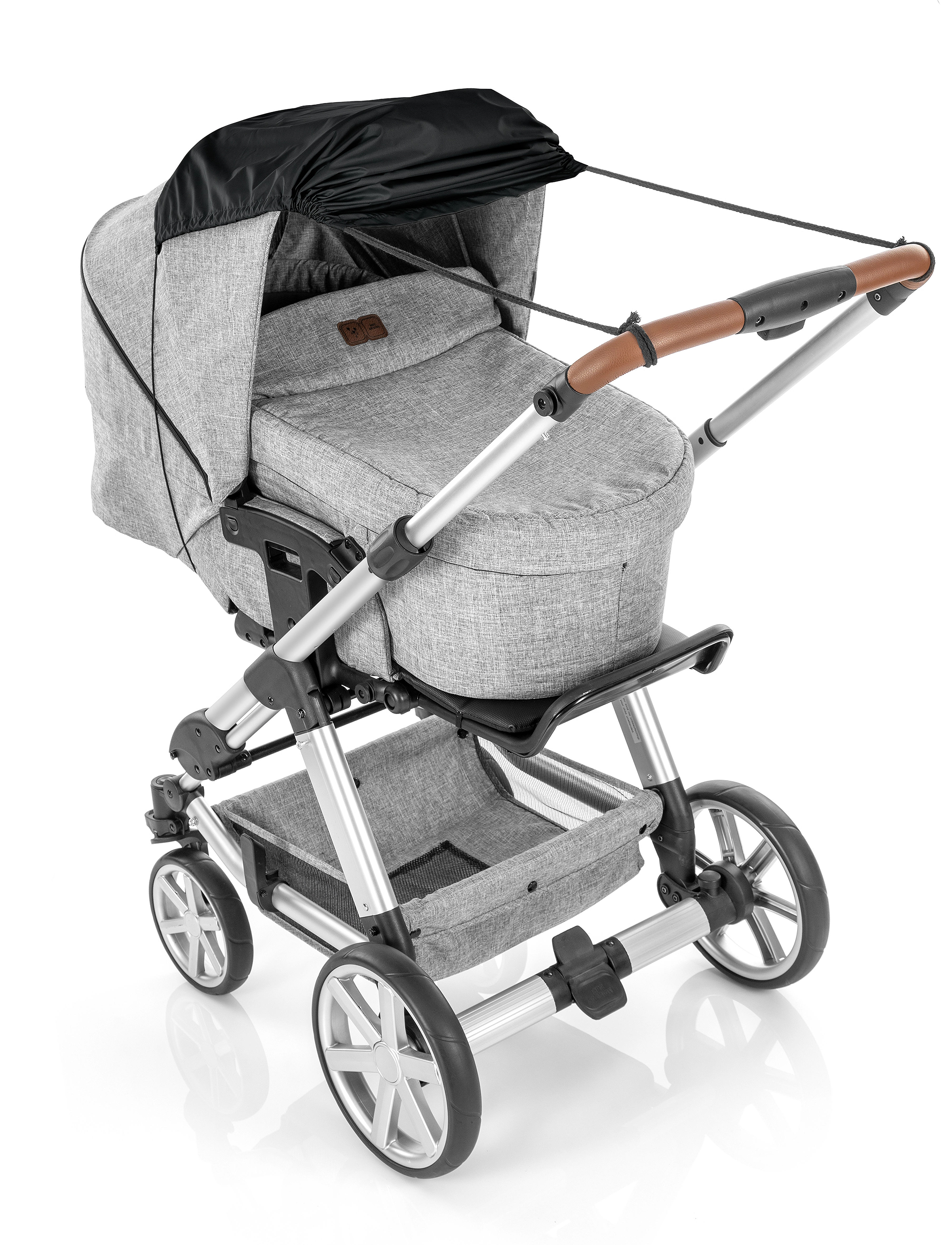 Reer - ShineSafe Awning for baby carriage, black - sol- og regnslag - black - 5