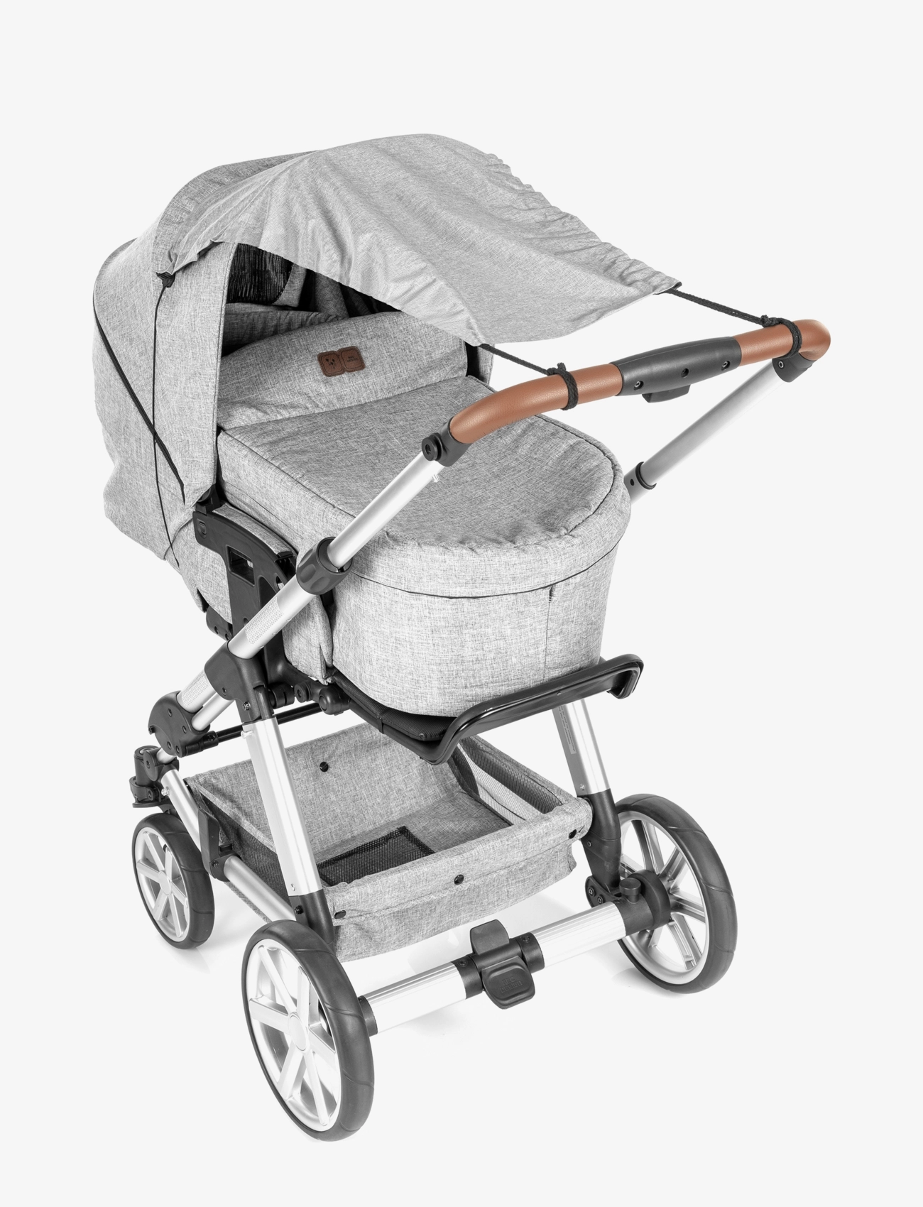 Reer - ShineSafe+ Awning for baby carriage, grey melange - barnevognstilbehør - grey - 2