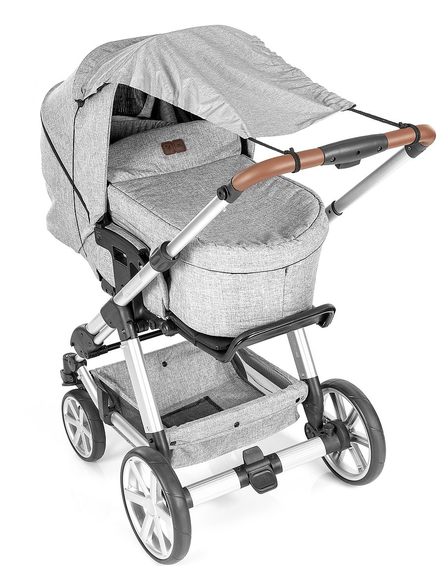 Reer - ShineSafe+ Awning for baby carriage, grey melange - kinderwagen-accessoires - grey - 5