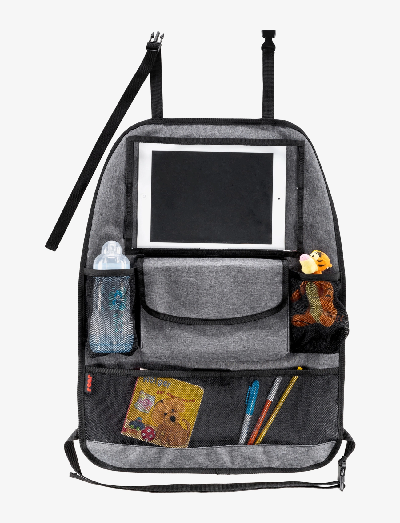 Reer TravelKid Entertain car seat organizer - Matkatarvikkeet - GREY / grey
