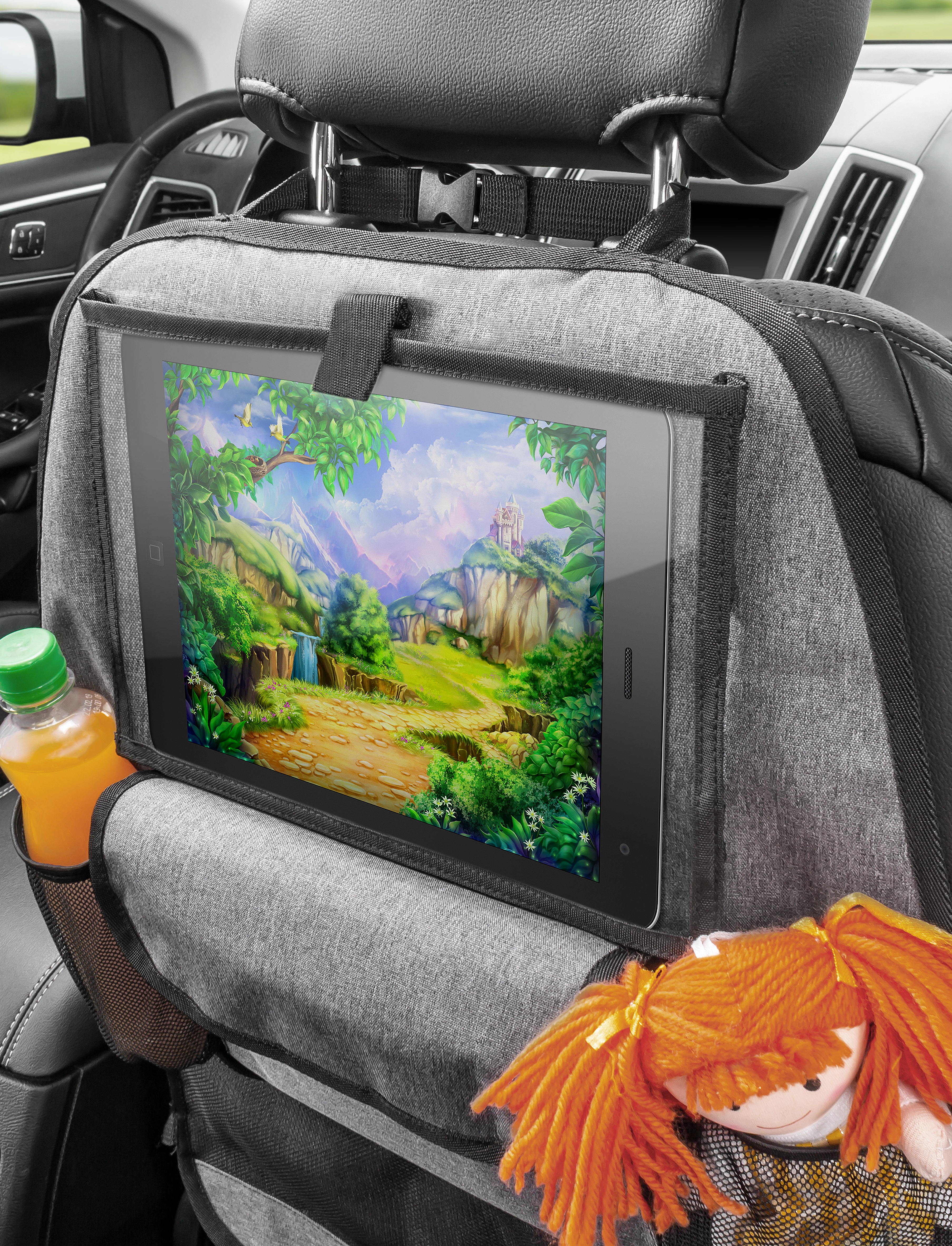 Reer - TravelKid Entertain car seat organizer - reiseeffekter - grey - 4