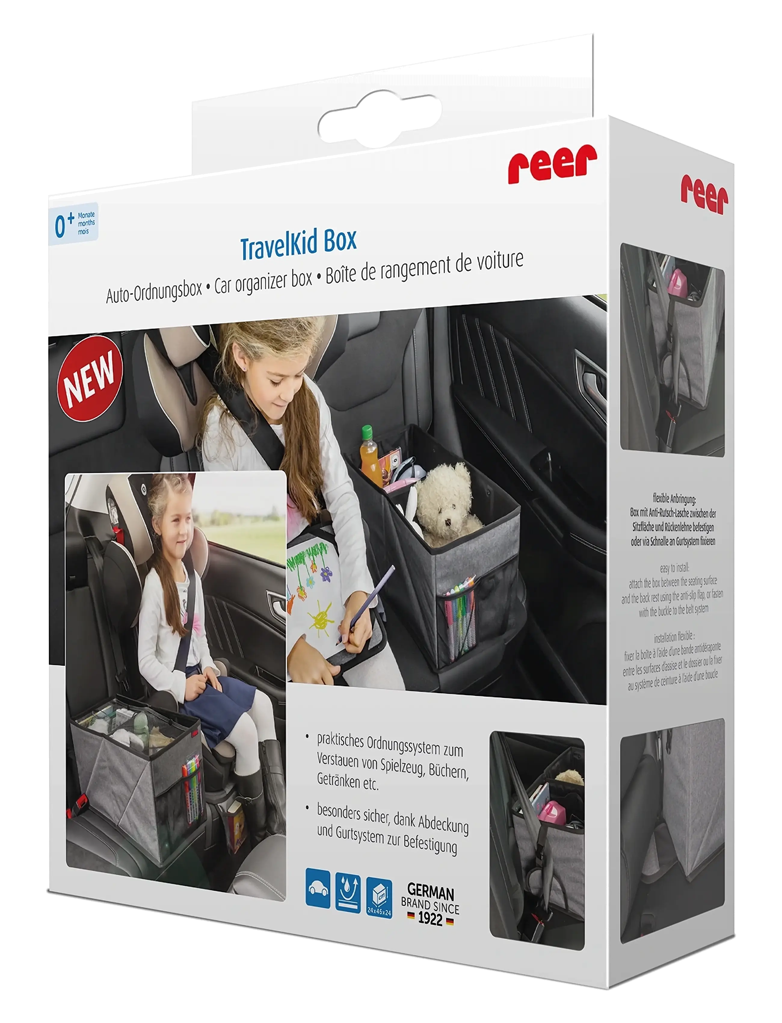 Reer - reer TravelKid Box car organizer box - resetillbehör - grey - 2