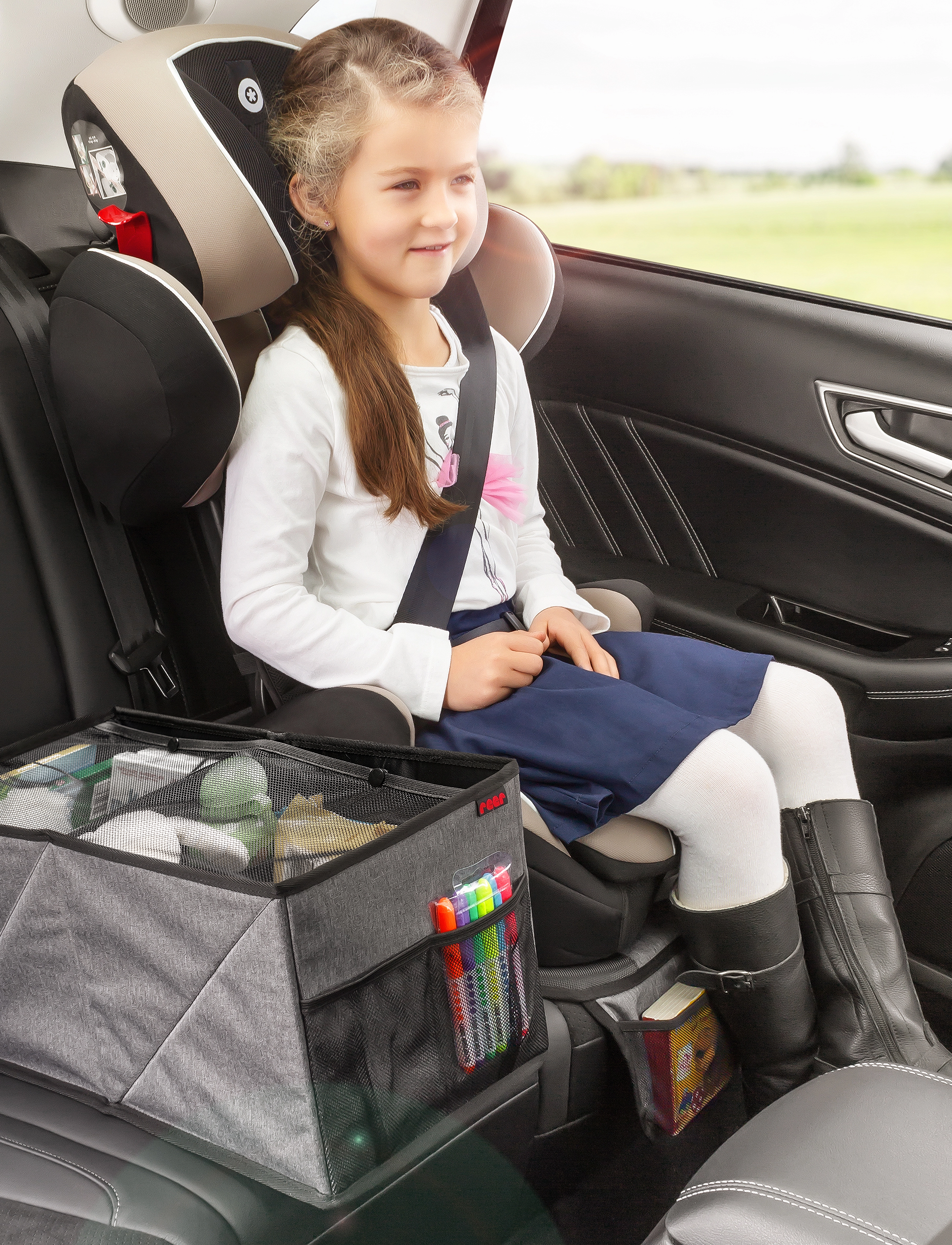 Reer Travelkid Box Car Organizer Box, One Size, Accessories, Grau - Travel Kinder