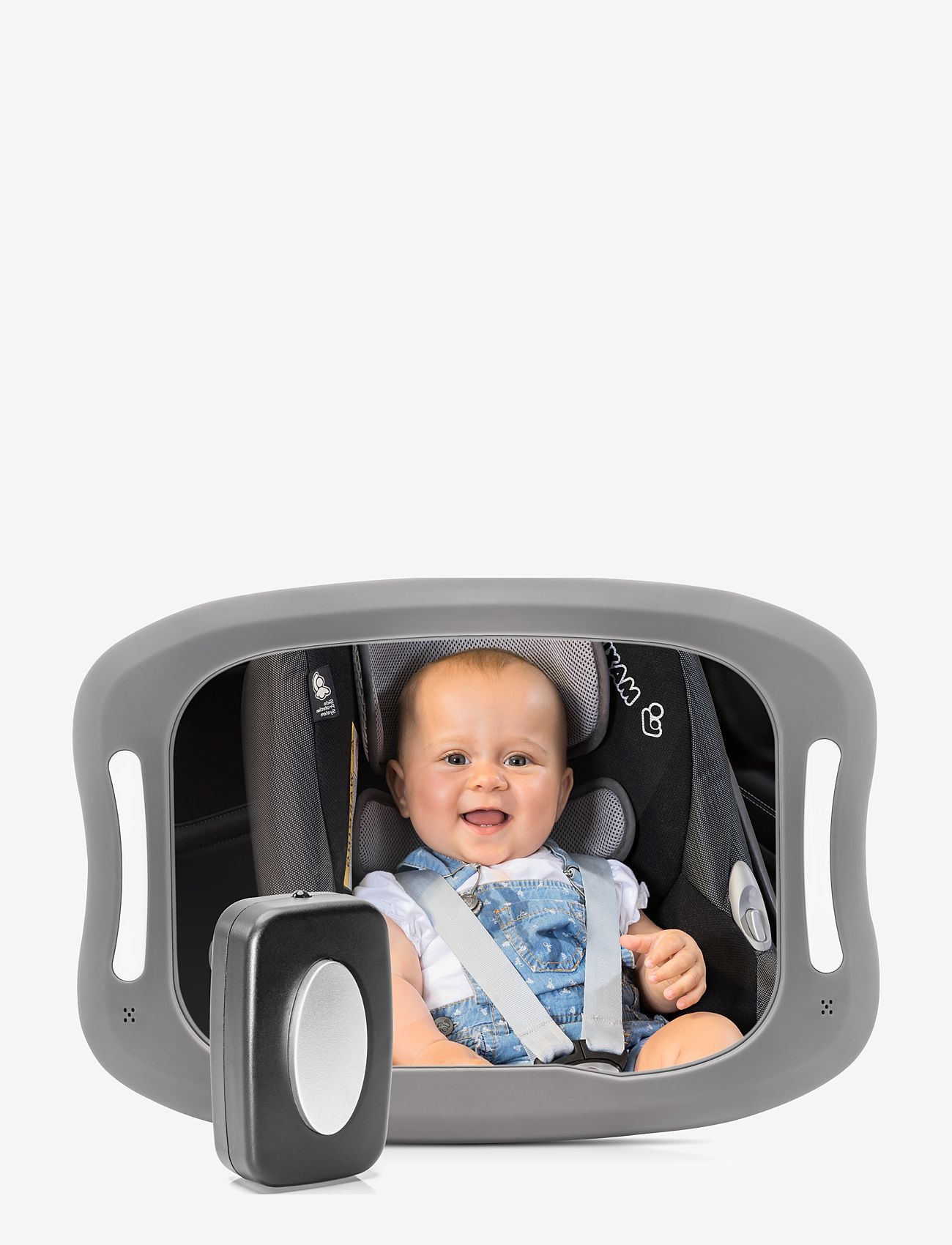 Reer - BabyView LED car safety mirror with light - laveste priser - grey - 0