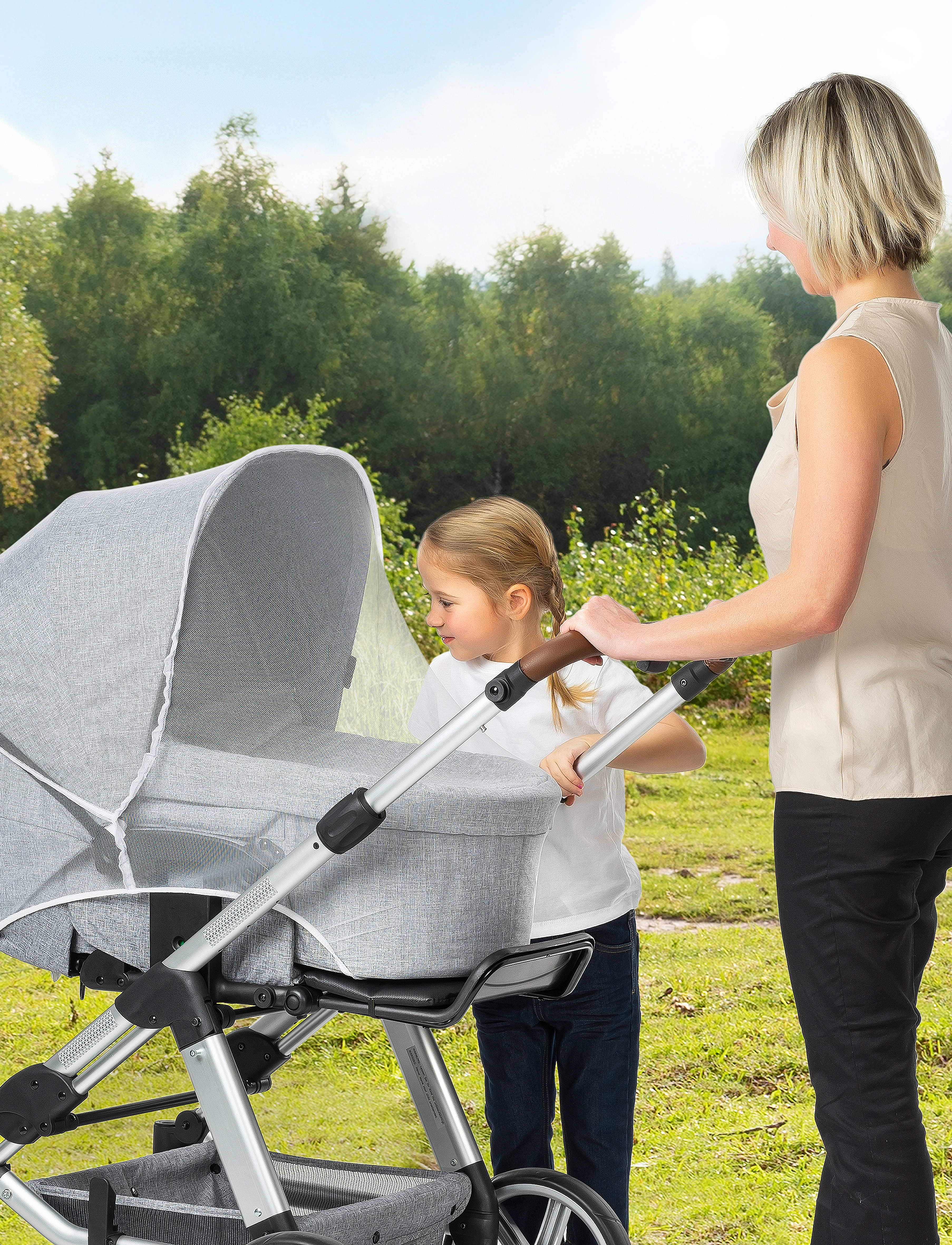 Reer Bitesafe Mosquito Net For Stroller, White, One Size, Strollers & Accessories, Weiß - Stroller Kinder