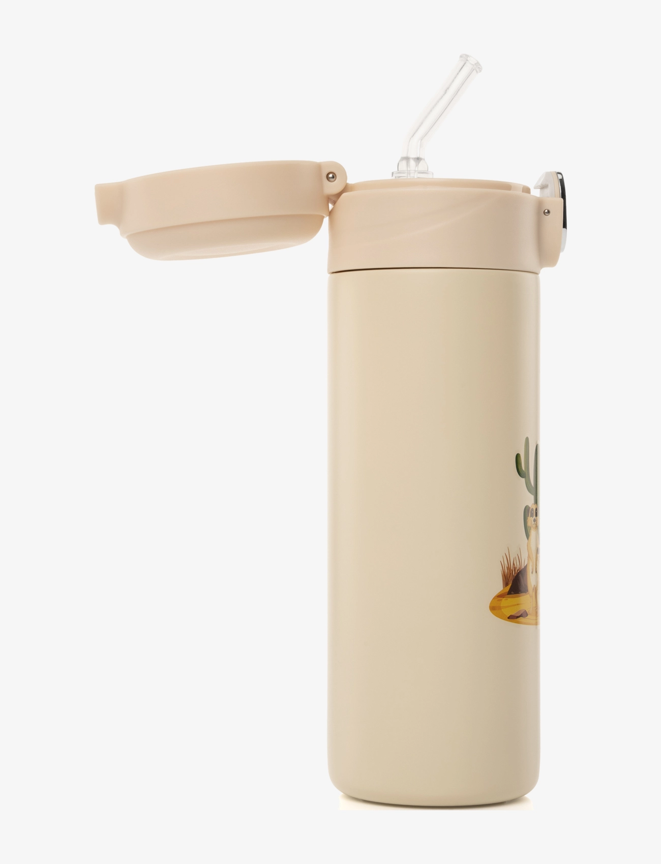 Reer - Drinking bottle with straw - Cream - cream - 1
