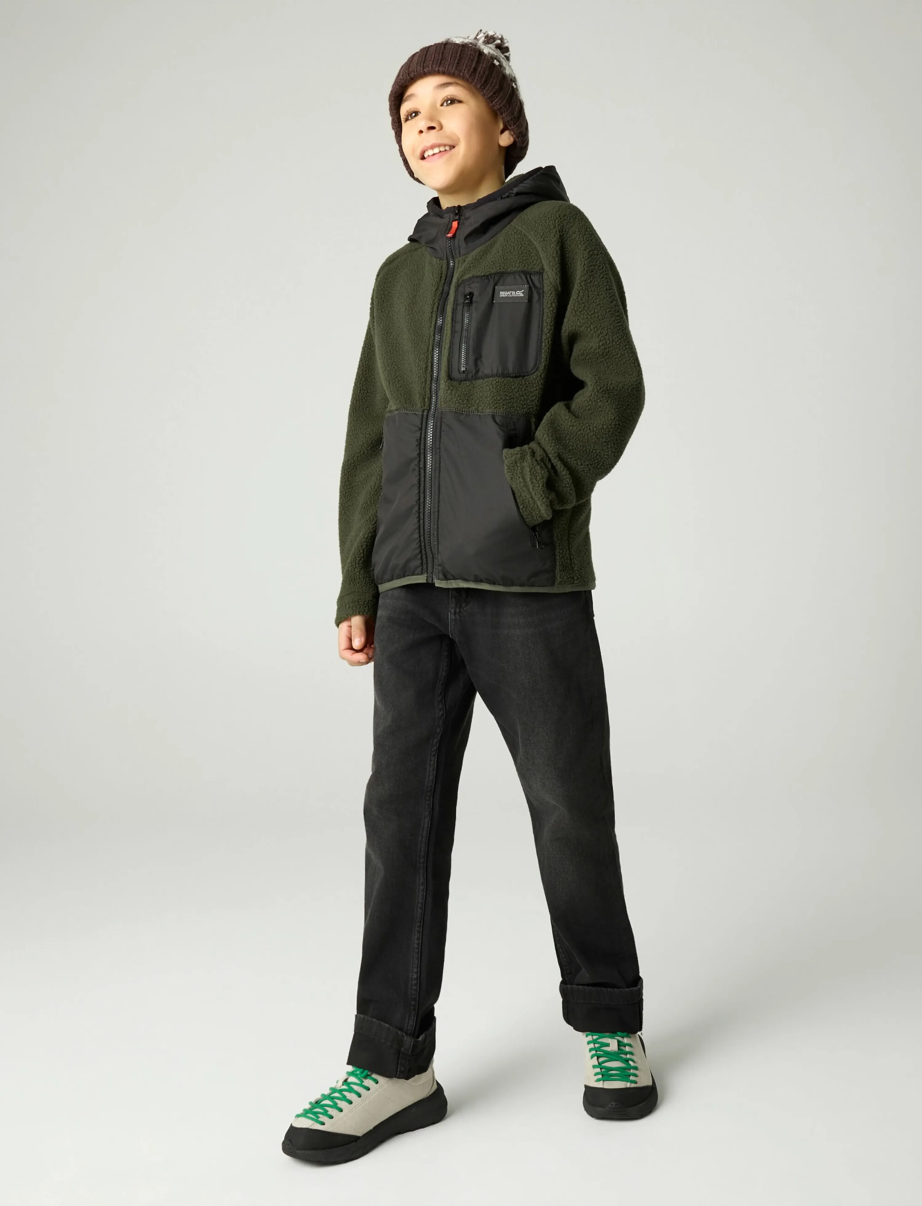 Regatta - MunroHybrJk - fliisjakid - dark khaki/black - 2bc - 5