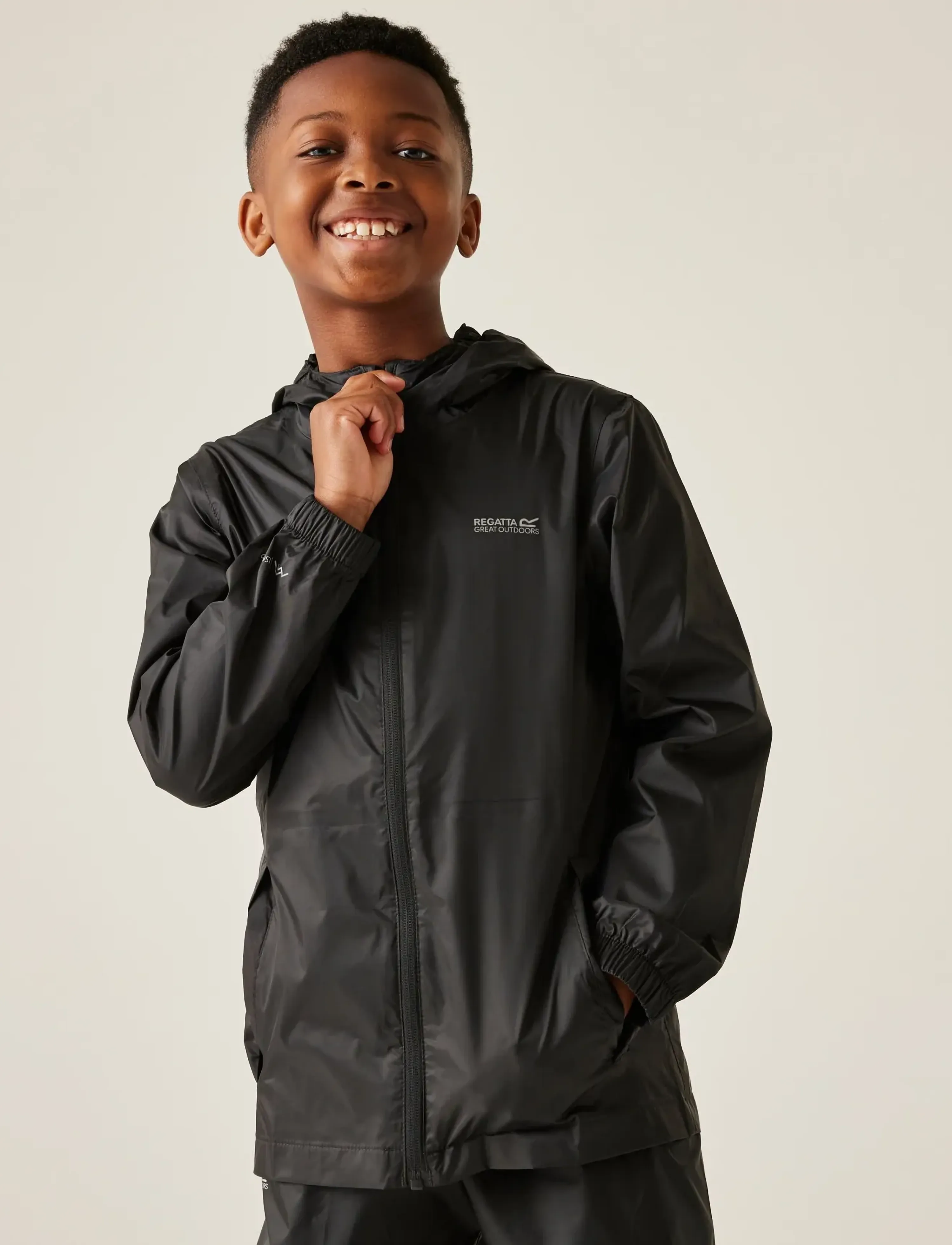 Regatta - Kid Pk It Jkt III - rain jackets - black - 800 - 0