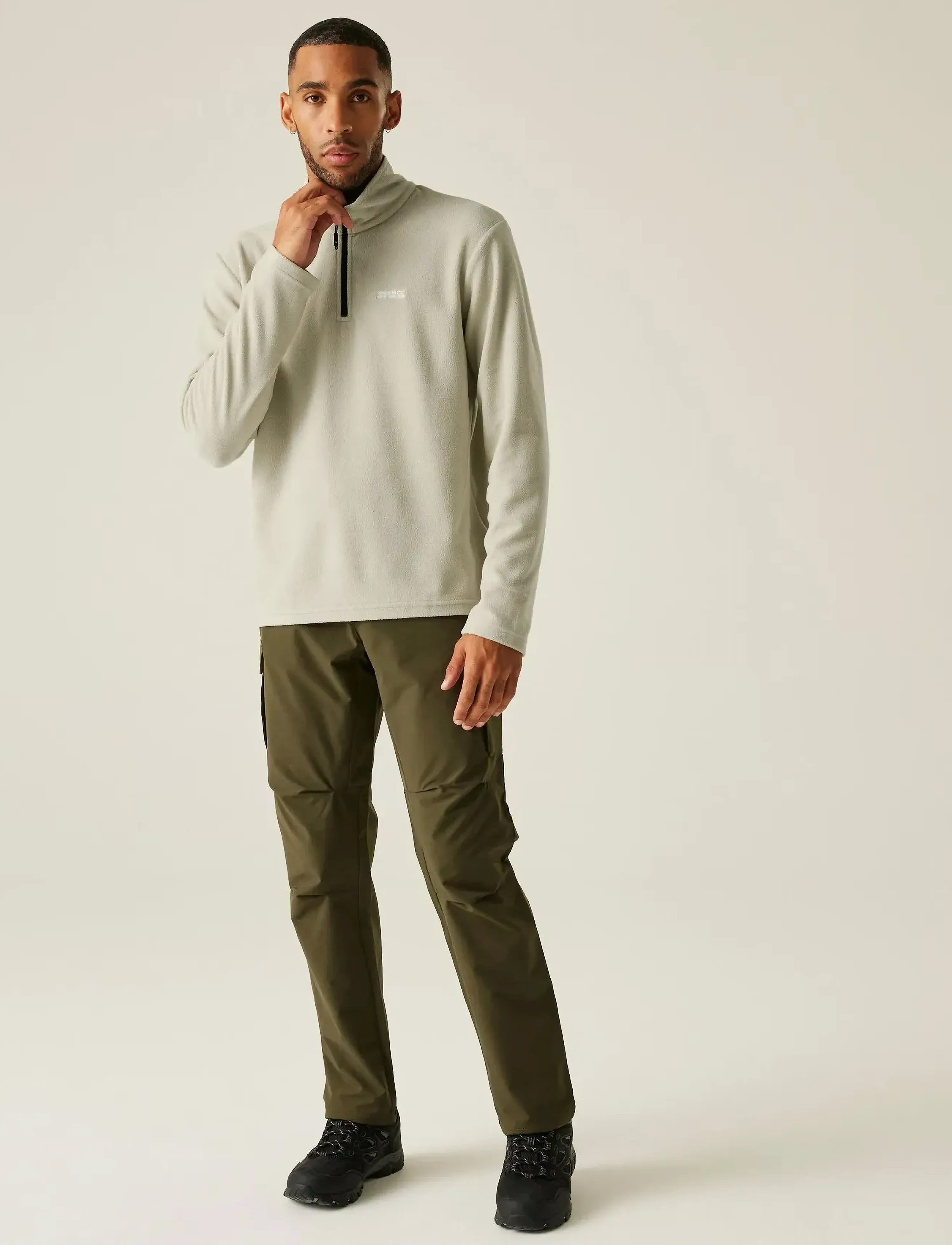 Regatta Thompson Fleece / Thompson Fleece, S, Cream, Sport Fleeces & Midlayers > Sport Fleeces, Herre