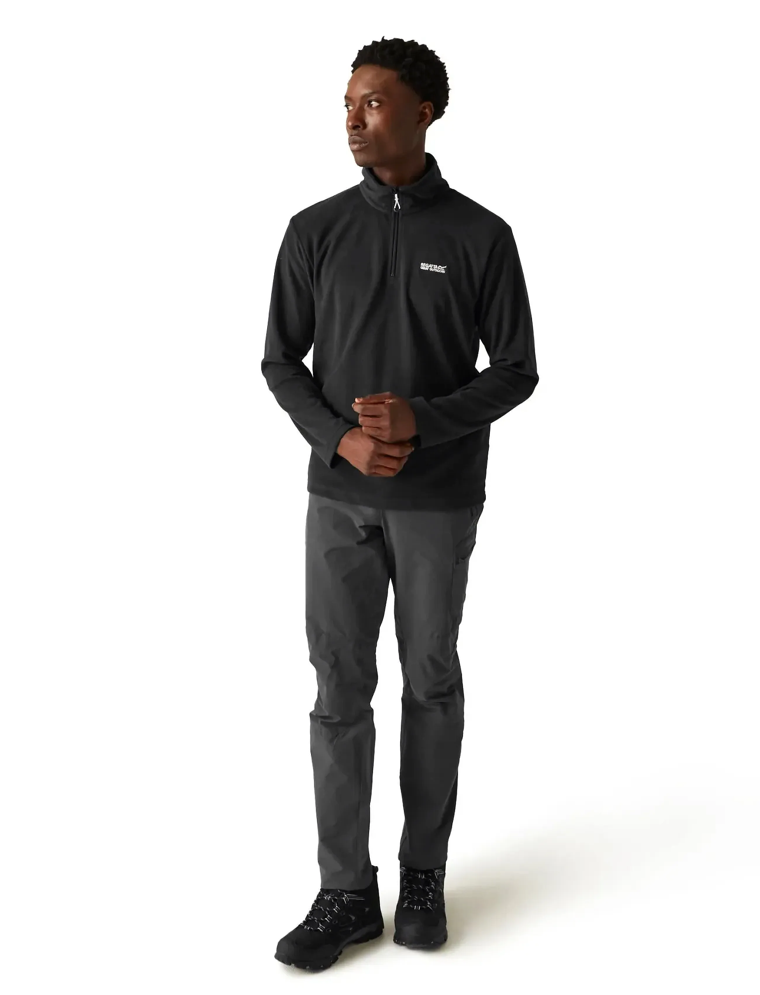 Regatta Thompson Fleece / Thompson Fleece, L, Black, Sport Fleeces & Midlayers > Sport Fleeces, Herre