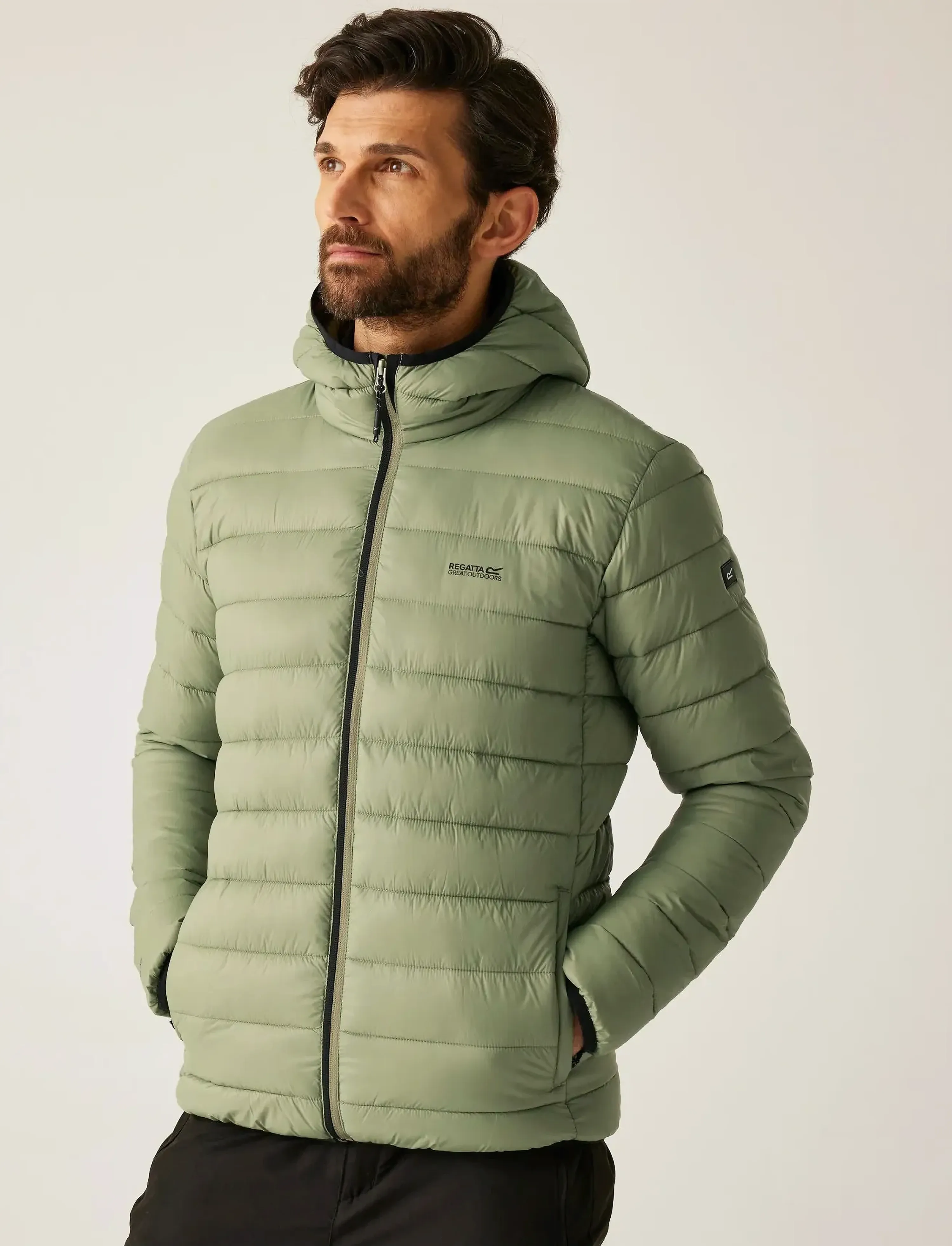 Regatta Hooded Marizion, L, Green, Sport Jackets > Sport Padded Jackets, Herre