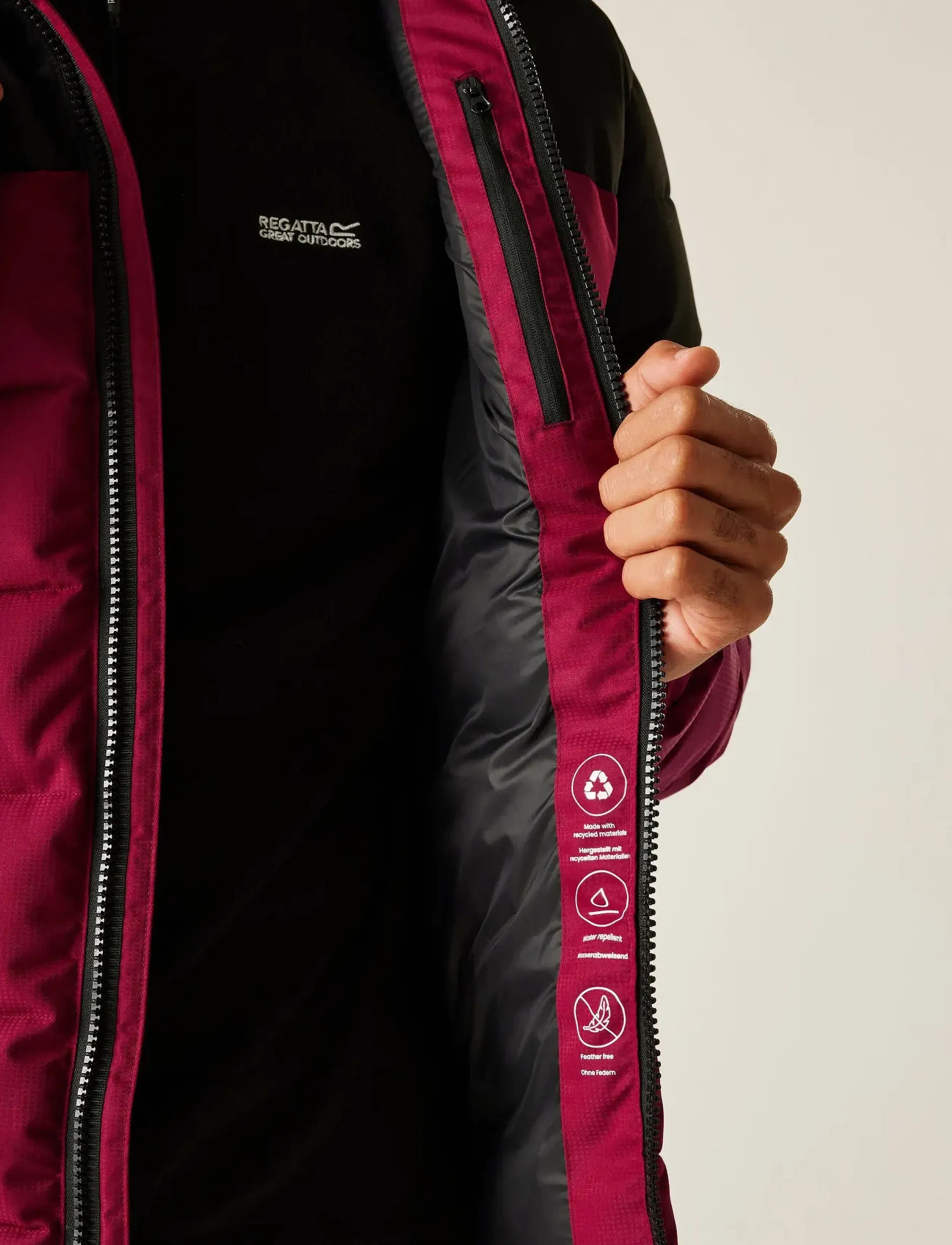 Regatta - Aldthorn - dunjakker - dark maroon/black - 5