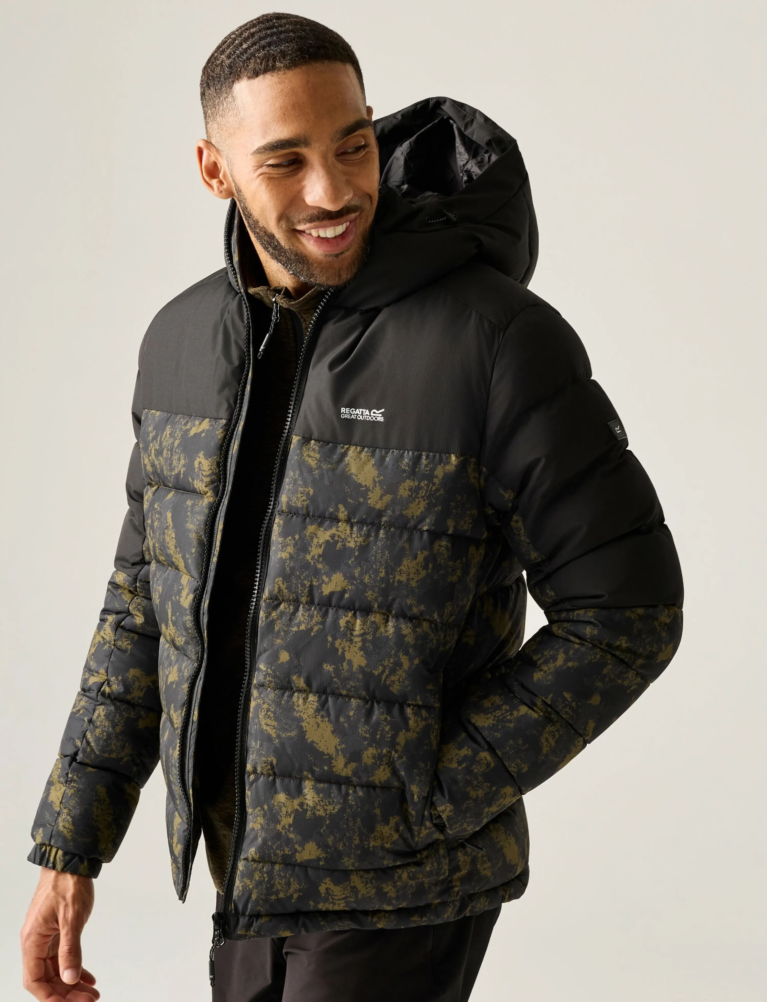 Regatta - Aldthorn - daunenjacken - textured print/black - 5
