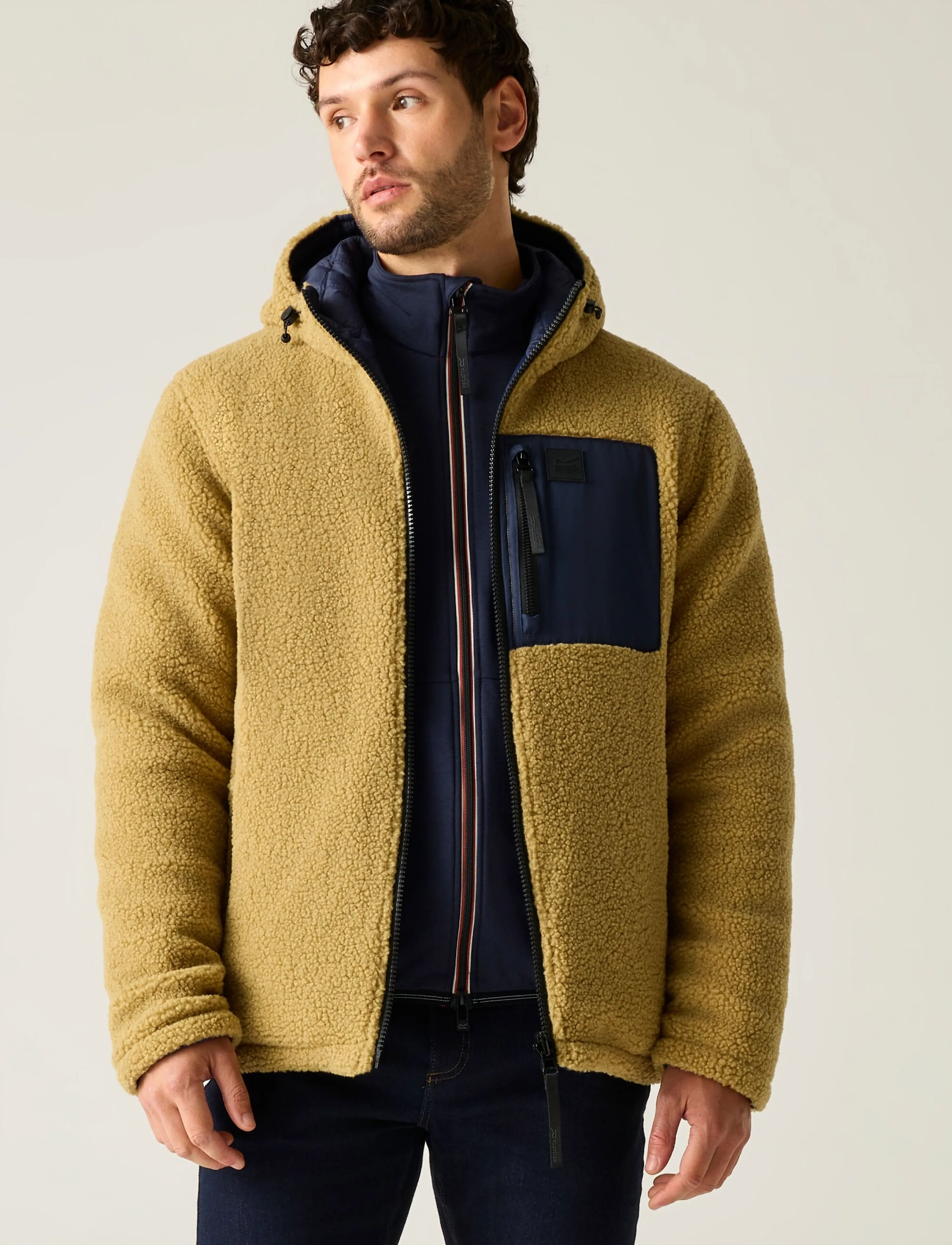 Regatta FrankieRevr / FrankieRevr - Fleece-Pullover - NAVY/DESERT BEIGE / yellow