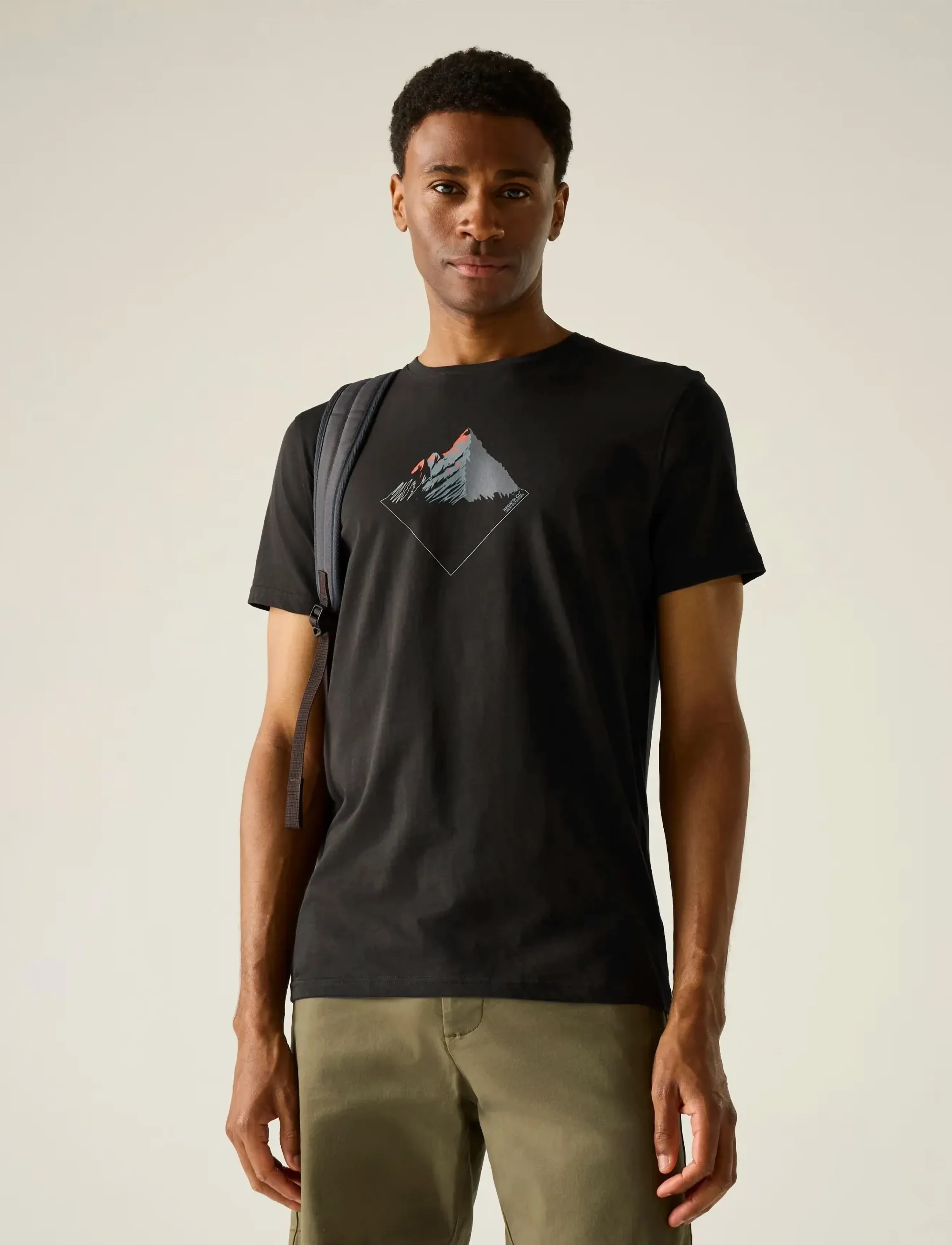 Regatta Breezed, Mænd, Print T-Shirt, Sort, Str: S