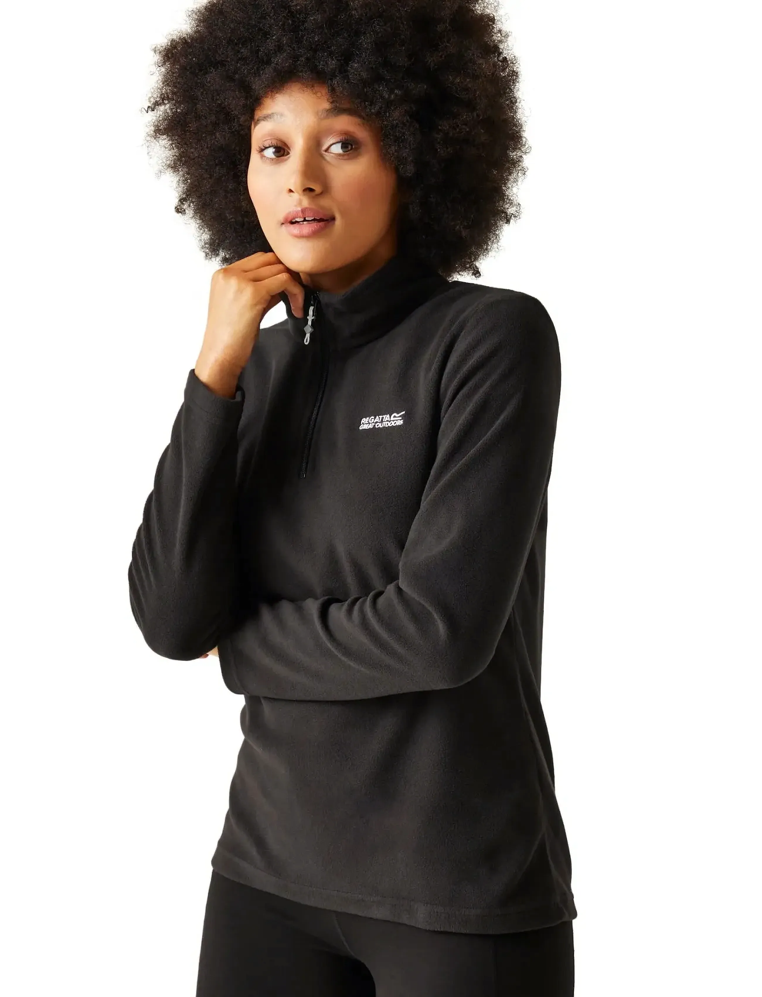Regatta Sweethart, Kvinder, Half-Zip Fleece, Sort, Str: S