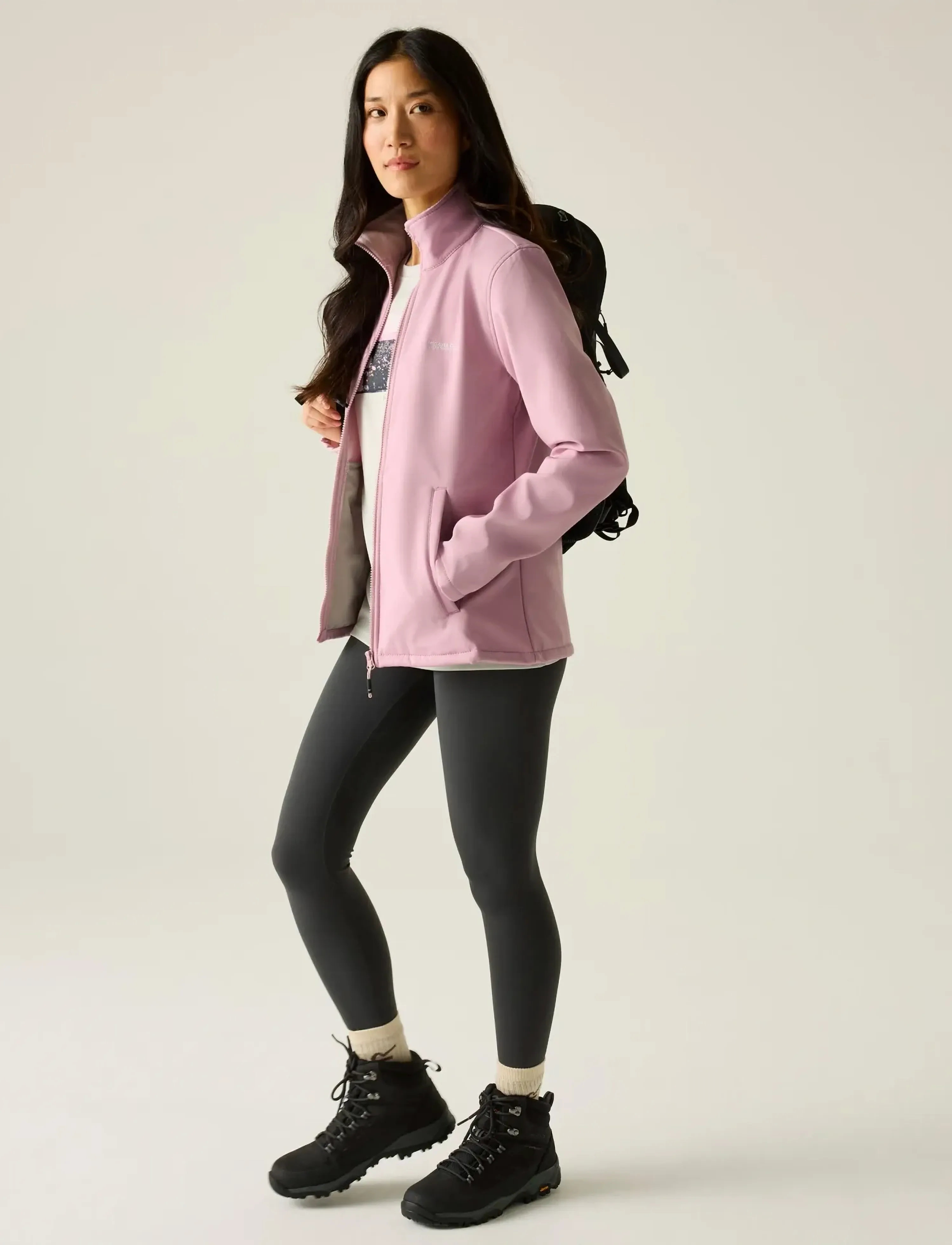 Regatta - Connie V Softshell - outdoor & rain jackets - powder lilac - 5
