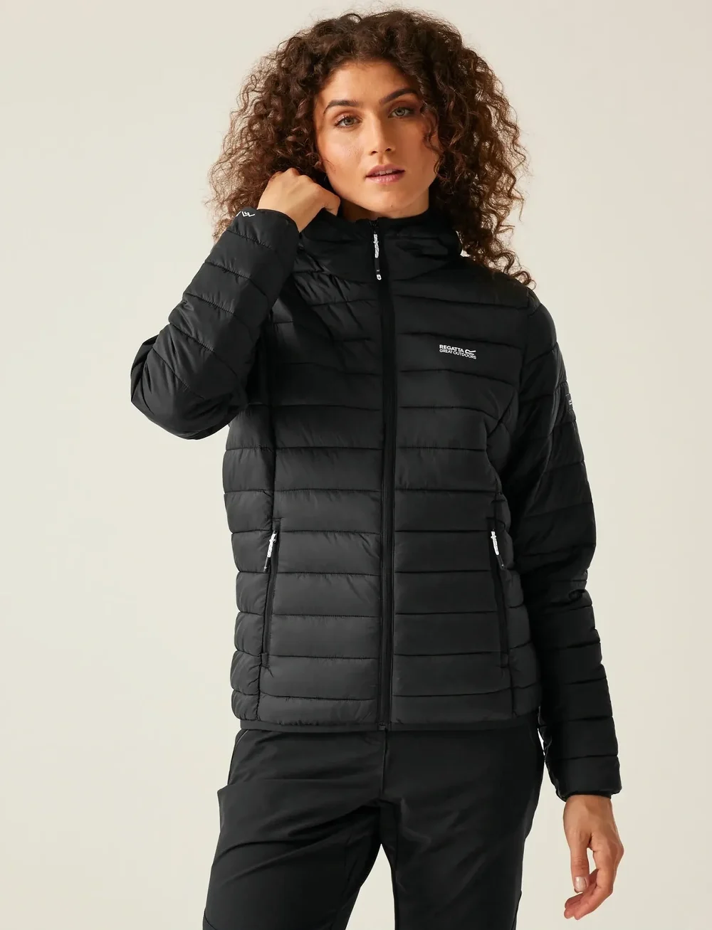 Regatta - Women's Hood Marizion - friluftsjackor - black - 0