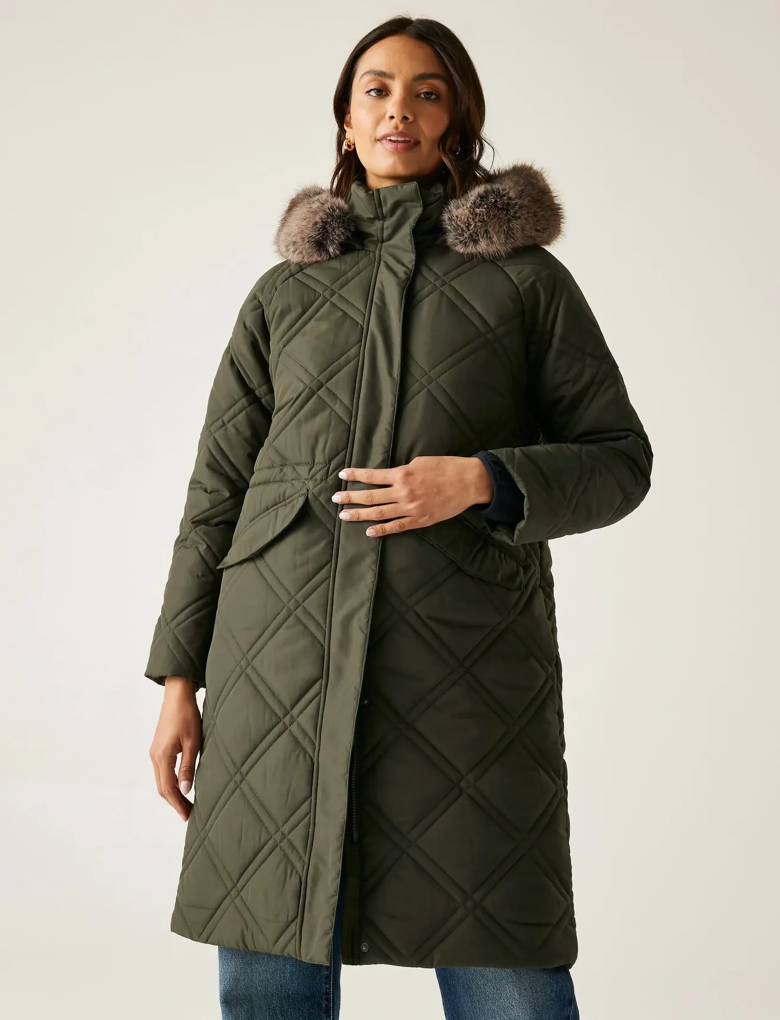 Regatta Fryla, XL, Sport Jackets, Khakigrün - Padded Coats, Frauen