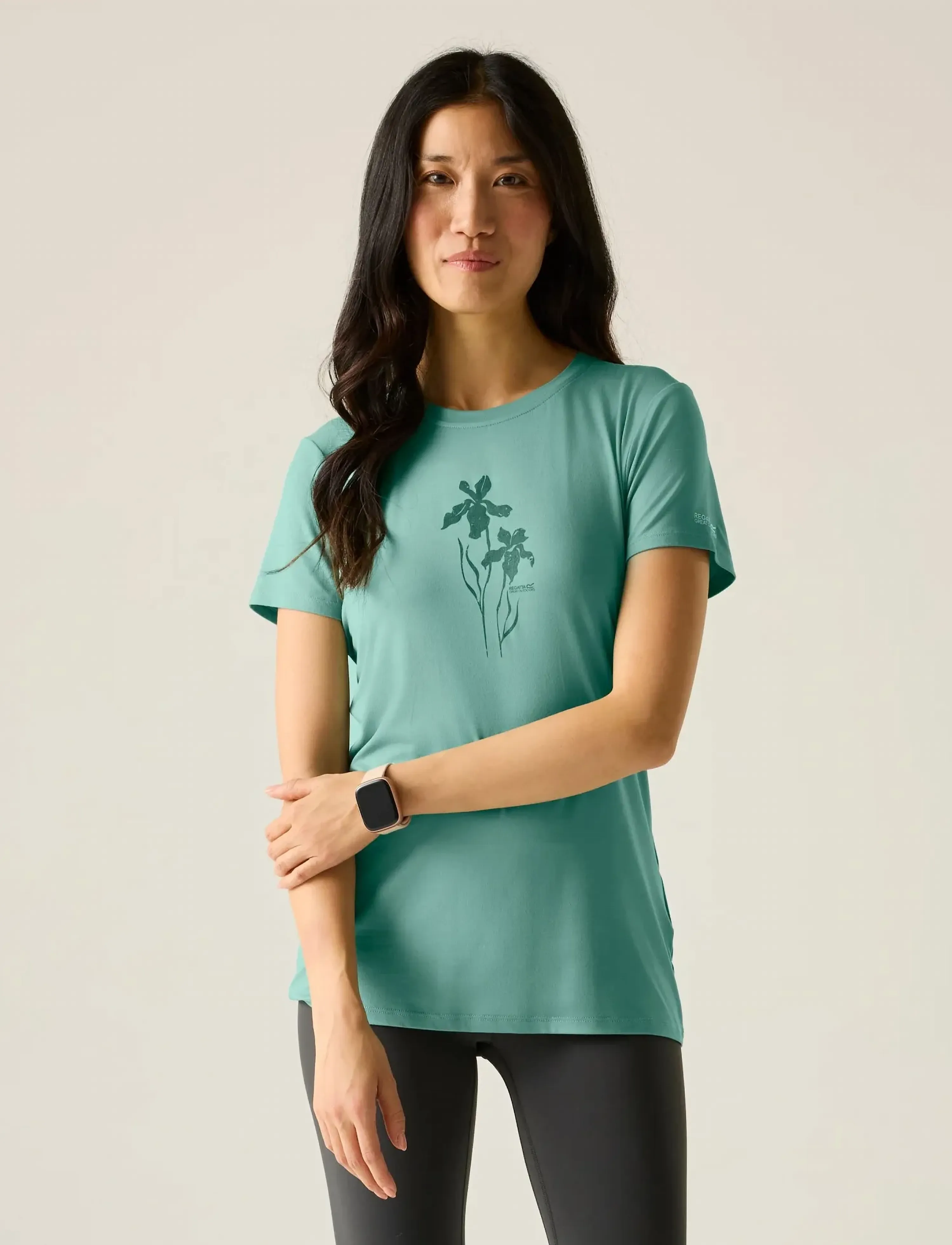 Regatta Womens Fingal Stretch T-Shirt, XS, Sports Oberteile & T-shirts, Grün - Sport Frauen