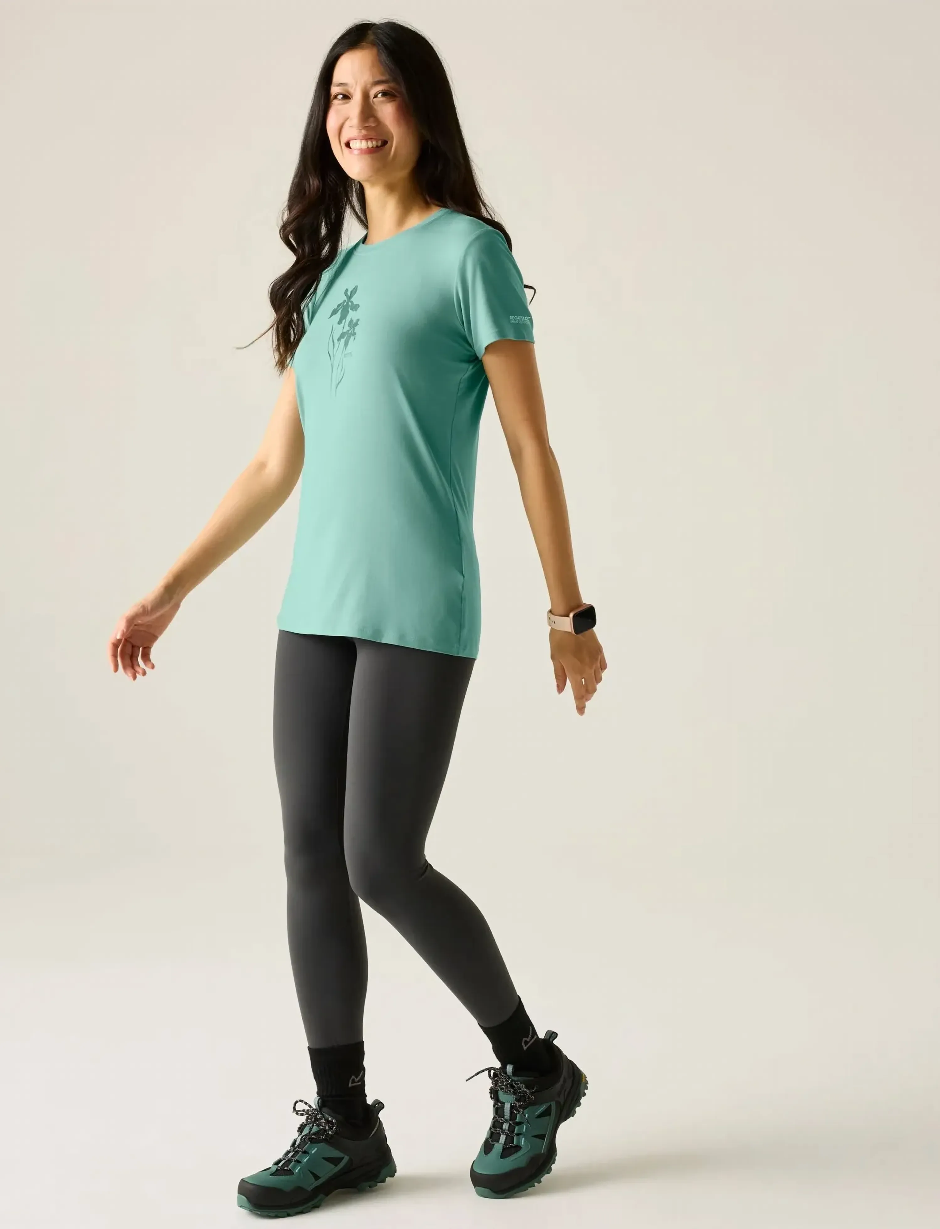Regatta - Womens Fingal Stretch T-shirt - t-shirts - ivy moss - 5