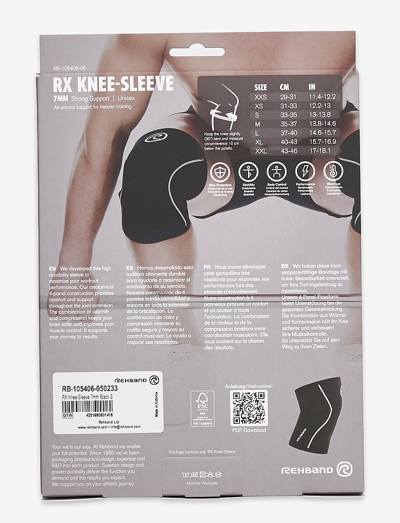 Rehband - RX Knee-Sleeve 7mm - kniestütze - black - 2