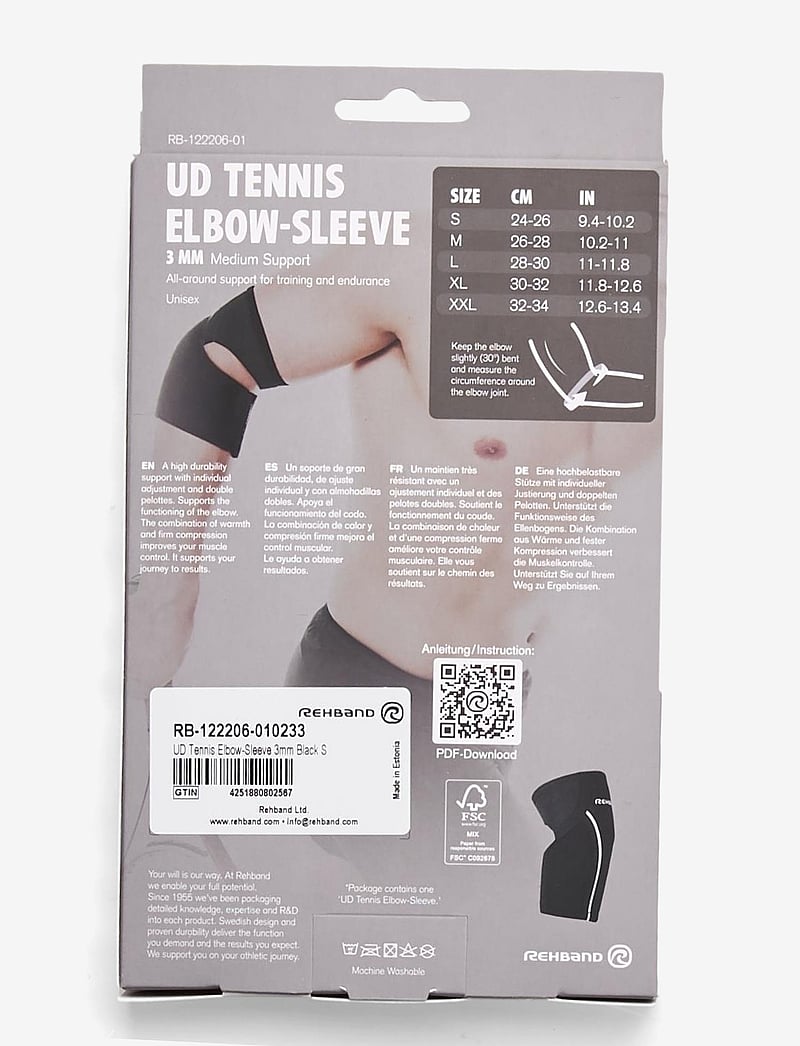 Rehband - UD Tennis Elbow-Sleeve 3mm - elleboogbraces - black - 2