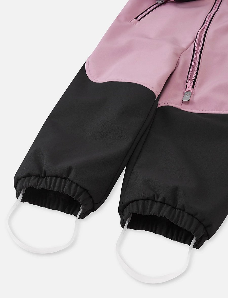 Reima - Softshell overall, Mjosa - softshell-overalls - grey pink - 3