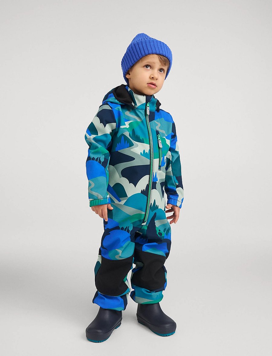 Reima - Softshell overall, Nurmes - buksedragter - sparkly blue - 0