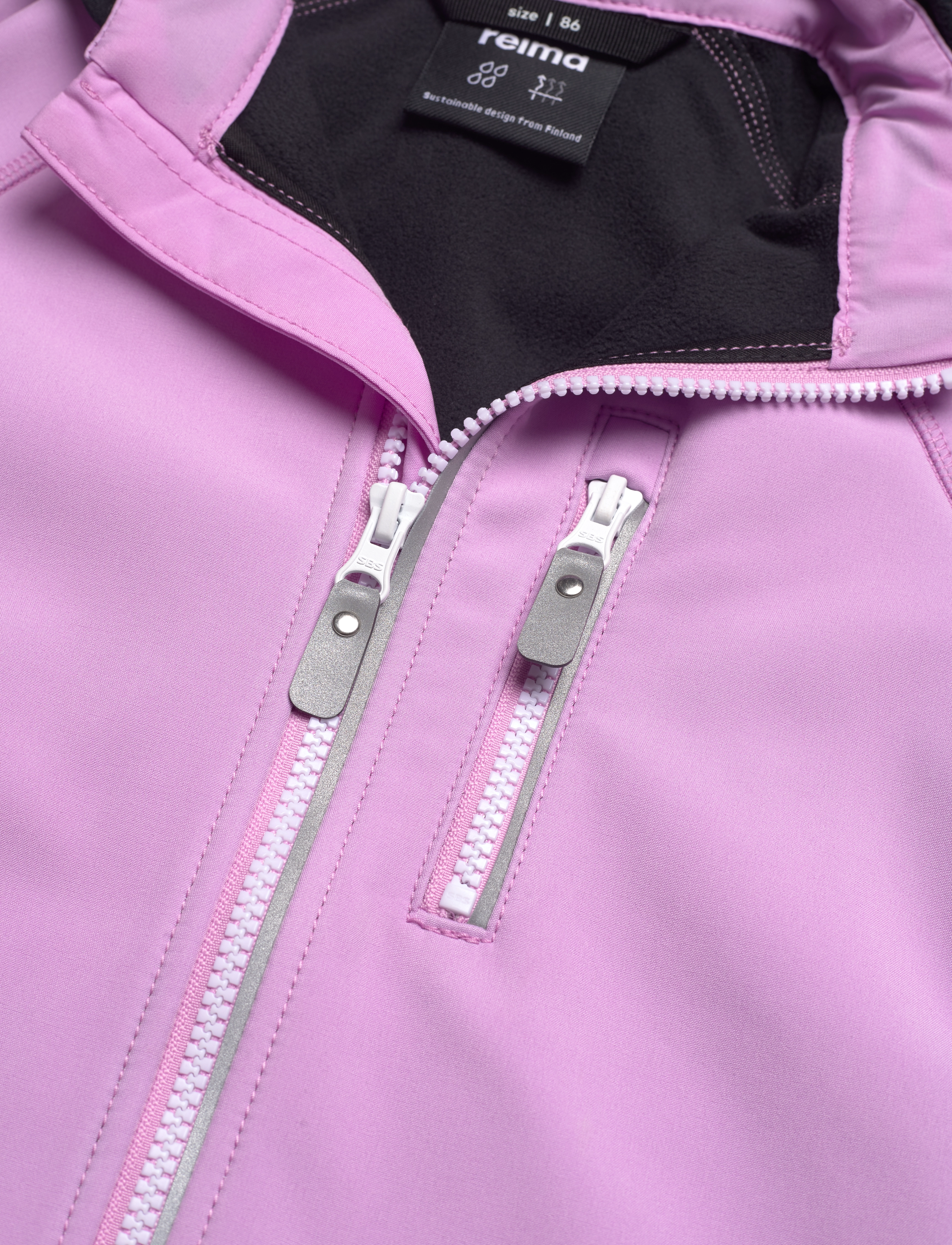 Reima - Softshell jacket, Vantti - efterårsjakker - lilac pink - 2