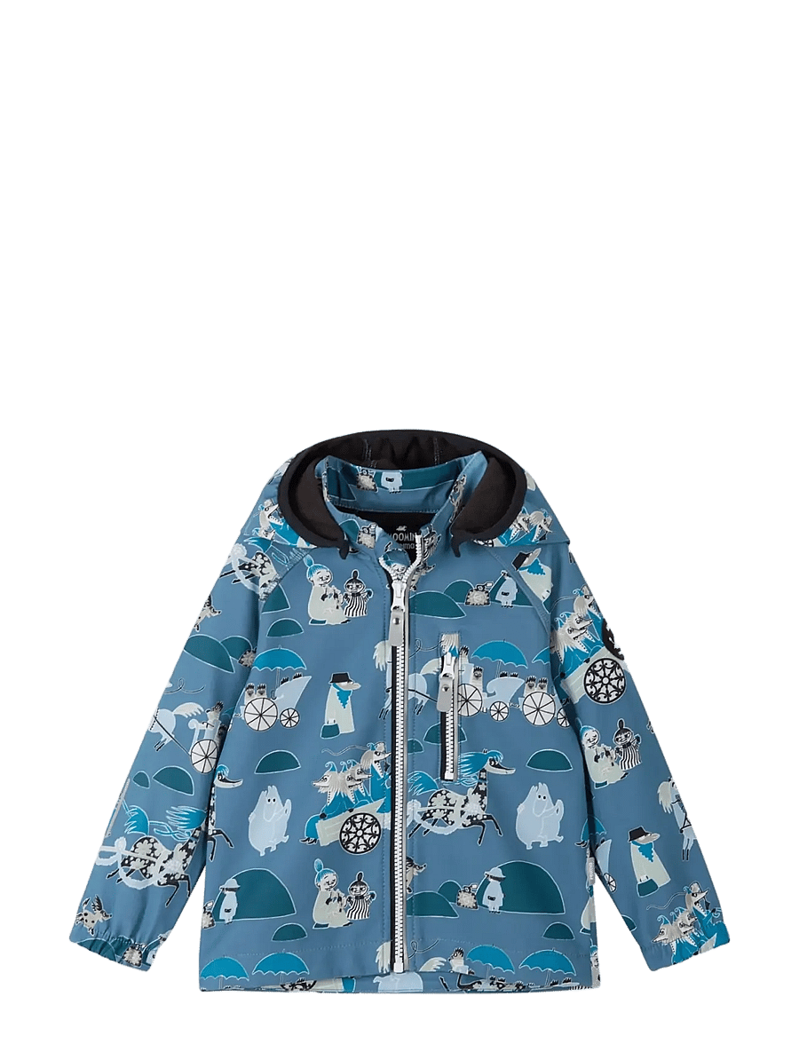 Reima - Softshell jacket, Moomin Vantti - softshelljakker - blue ocean - 1