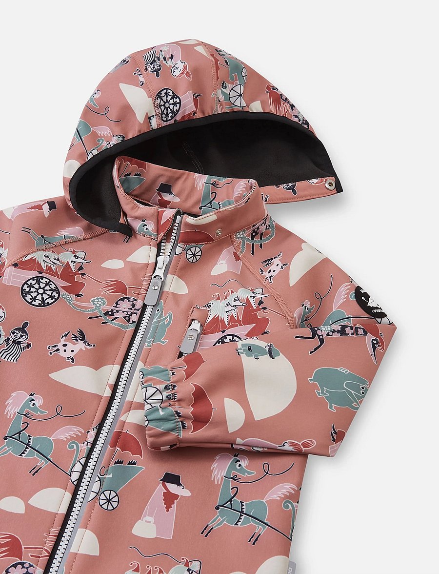 Reima - Softshell jacket, Moomin Vantti - softshelljakker - rose blush - 4