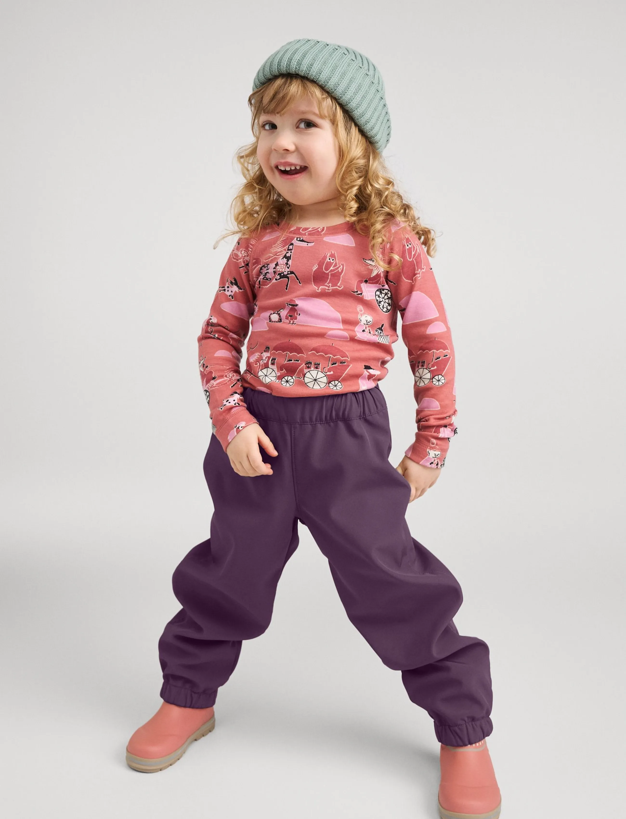 Reima Softshell Pants, Oikotie, 122, Softshells, Lila - Trousers, Kinder