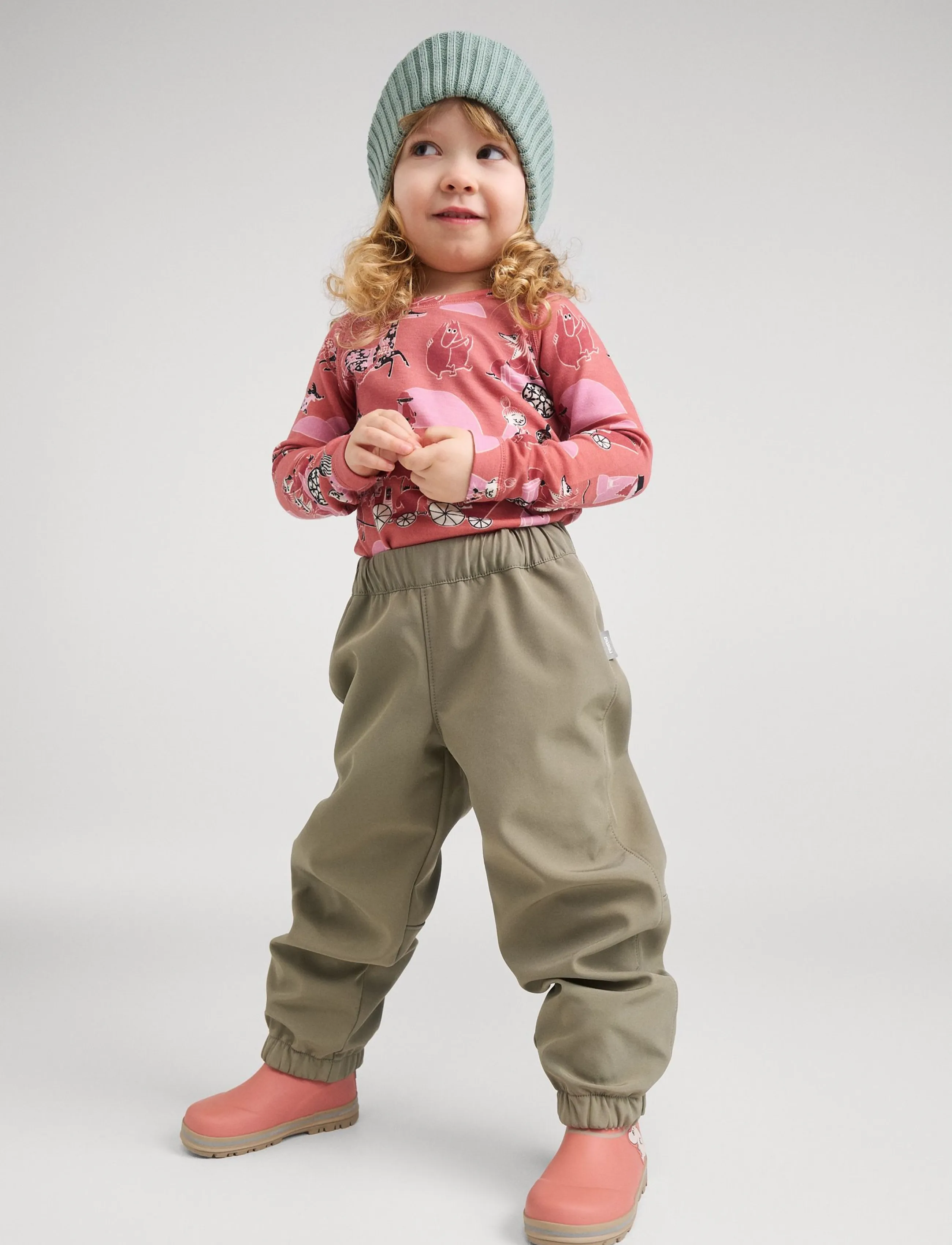 Reima Softshell Pants, Oikotie, 134, Softshells, Grün - Trousers, Kinder