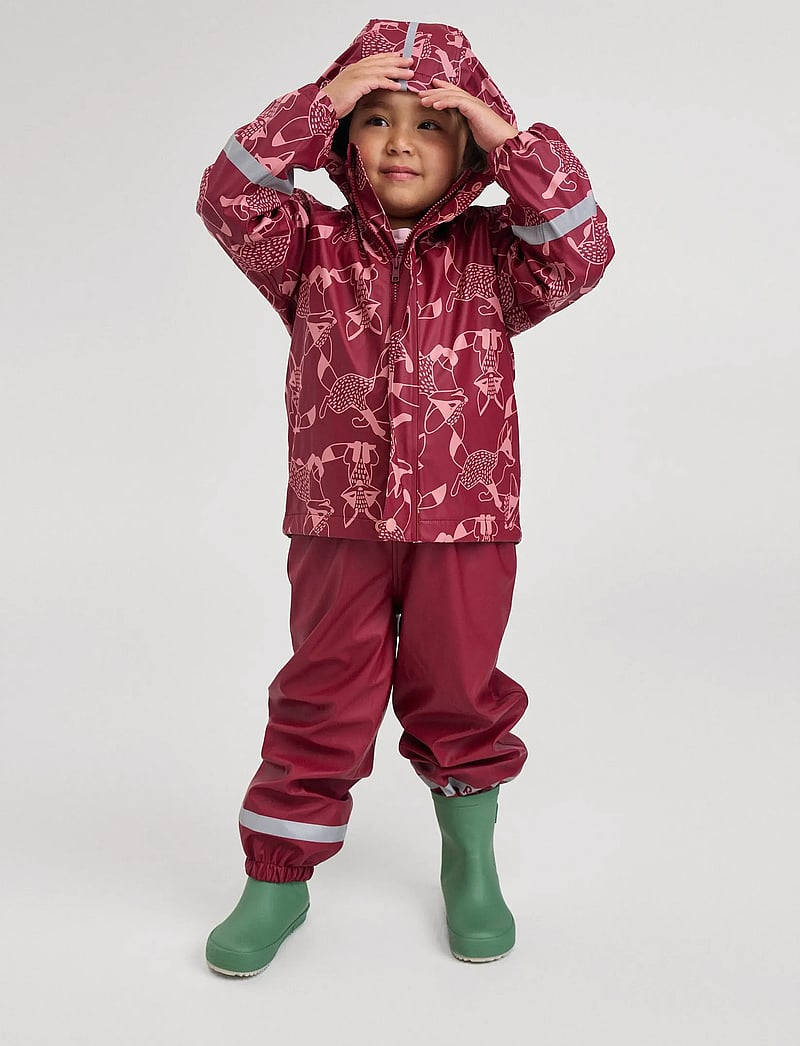 Reima - Rain pants, Loiske - shell- & regnbukser - jam red - 3