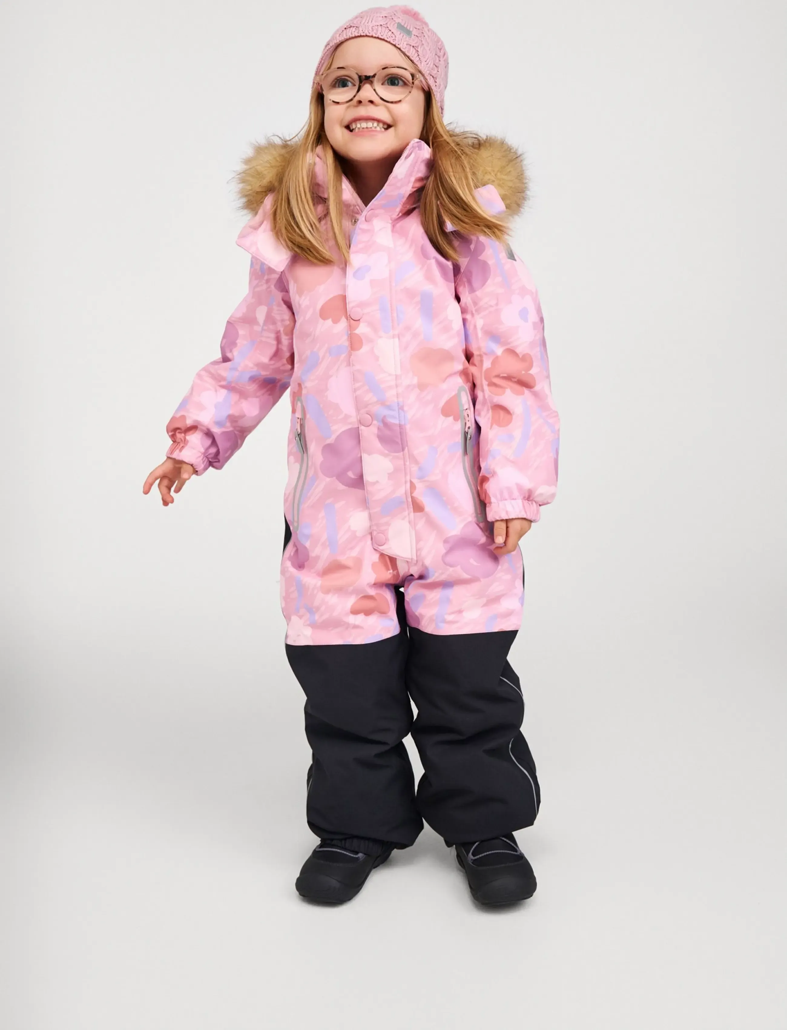 Reima - ReimaTec winter overall, Kipina - Õueriided - grey pink - 4