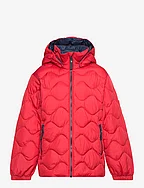Kids' light down jacket Fossila - TOMATO RED