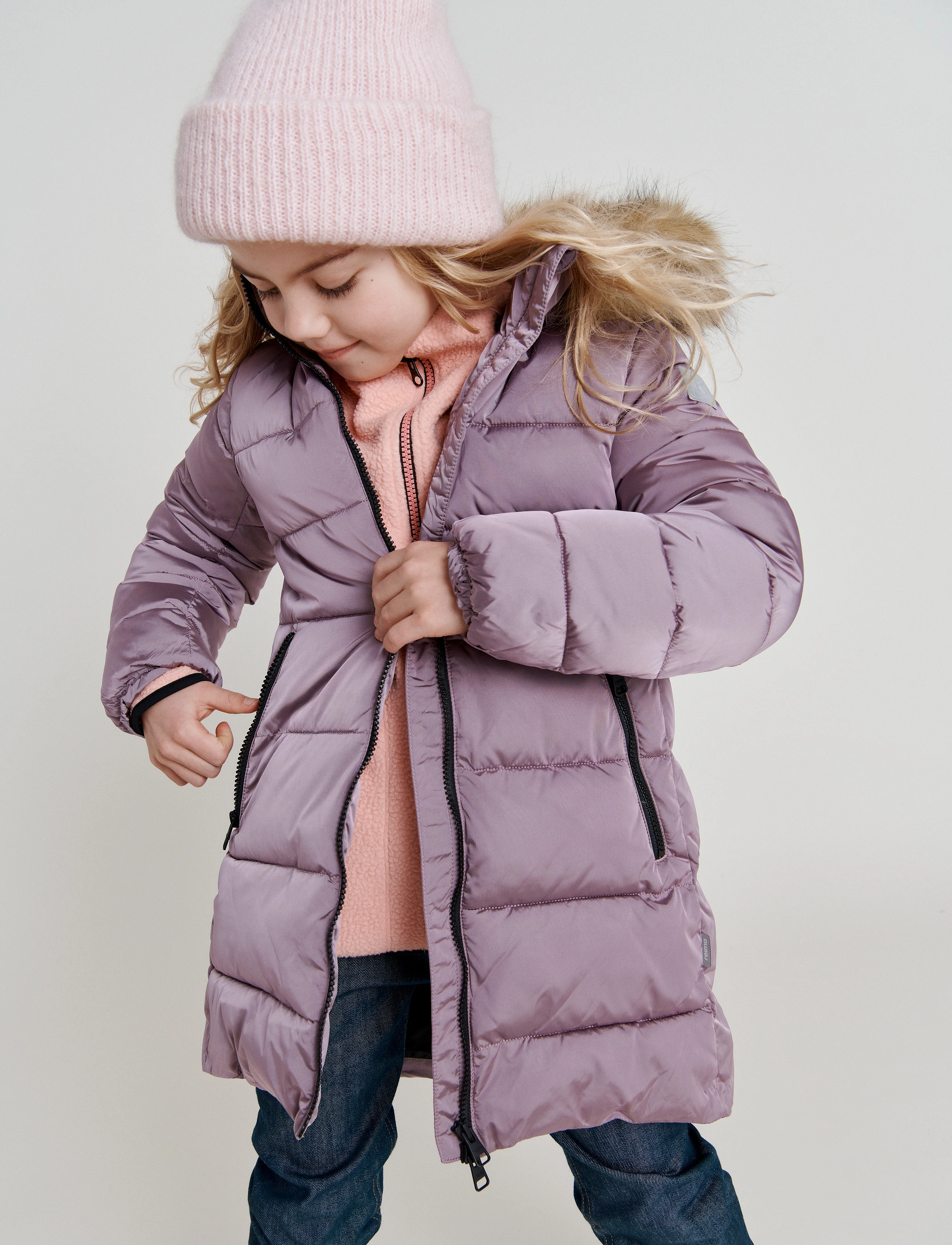Reima - Kids' long winter jacket Lunta - rosy pink - 3