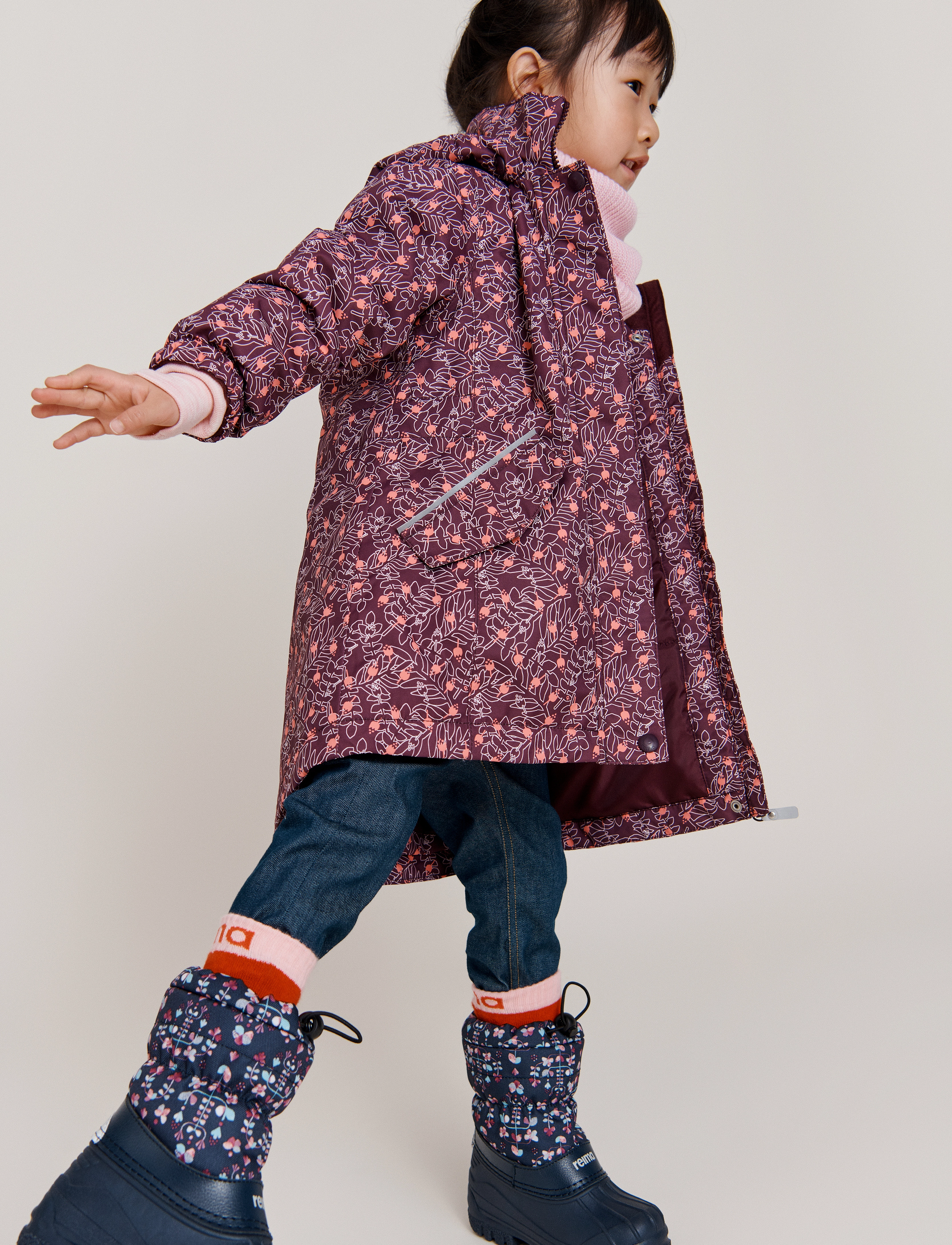 Reima - Kids' winter jacket Taho - deep purple - 3