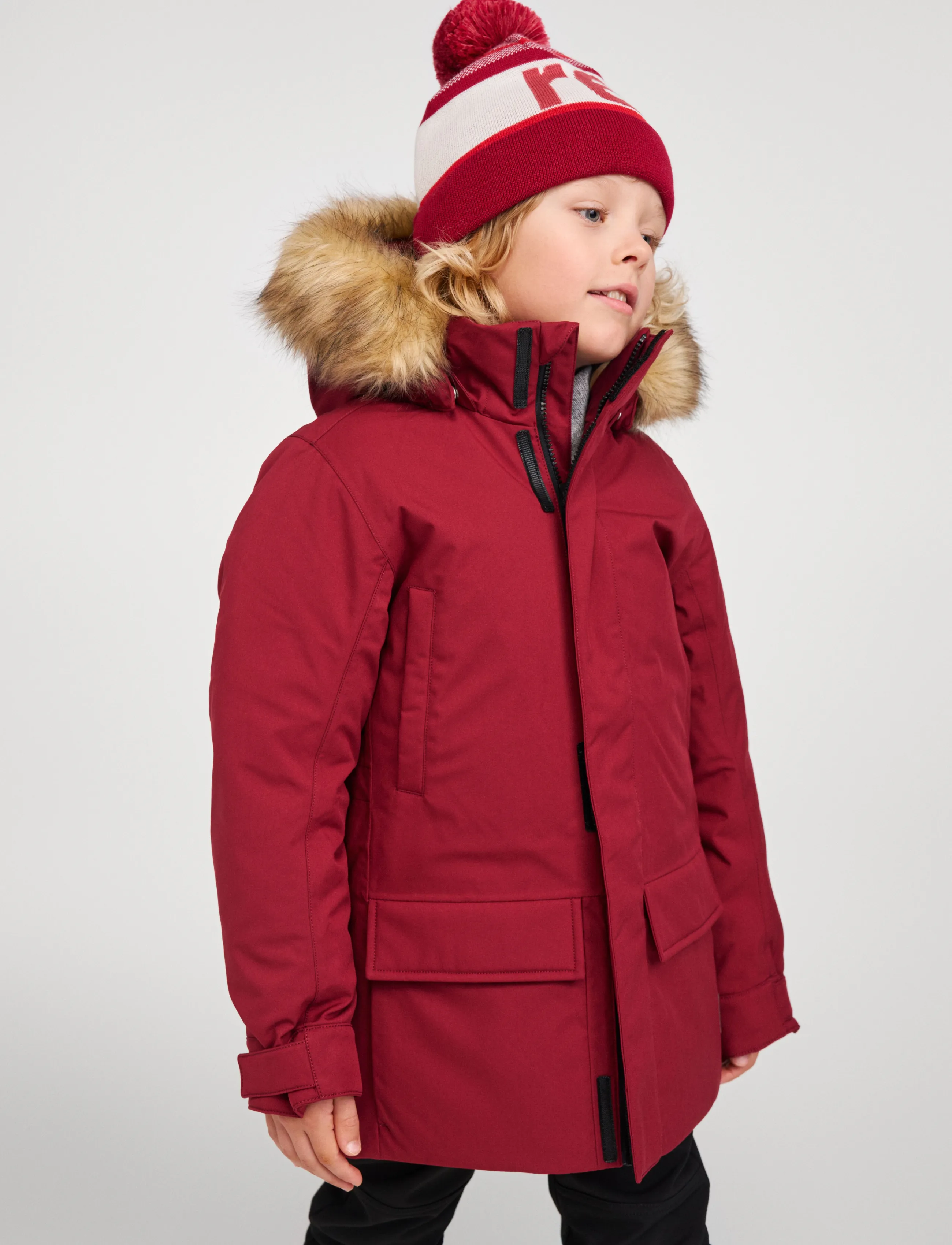 Reima tec Down Jacket, Serkkula, Børn, Dunparka, Rød, Str: 140