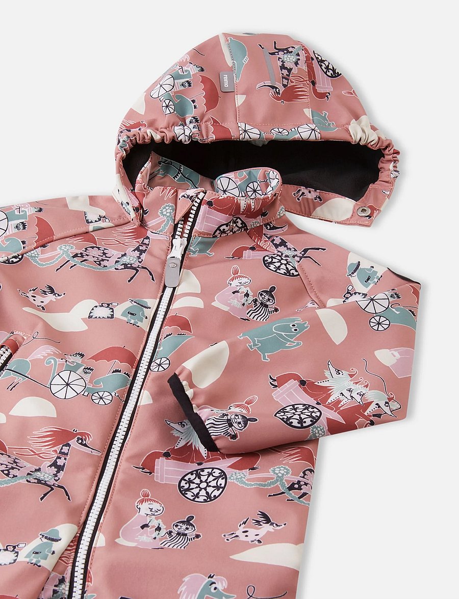 Reima - Softshell overall, Moomin Mjosa - softshell dragter - rose blush - 5