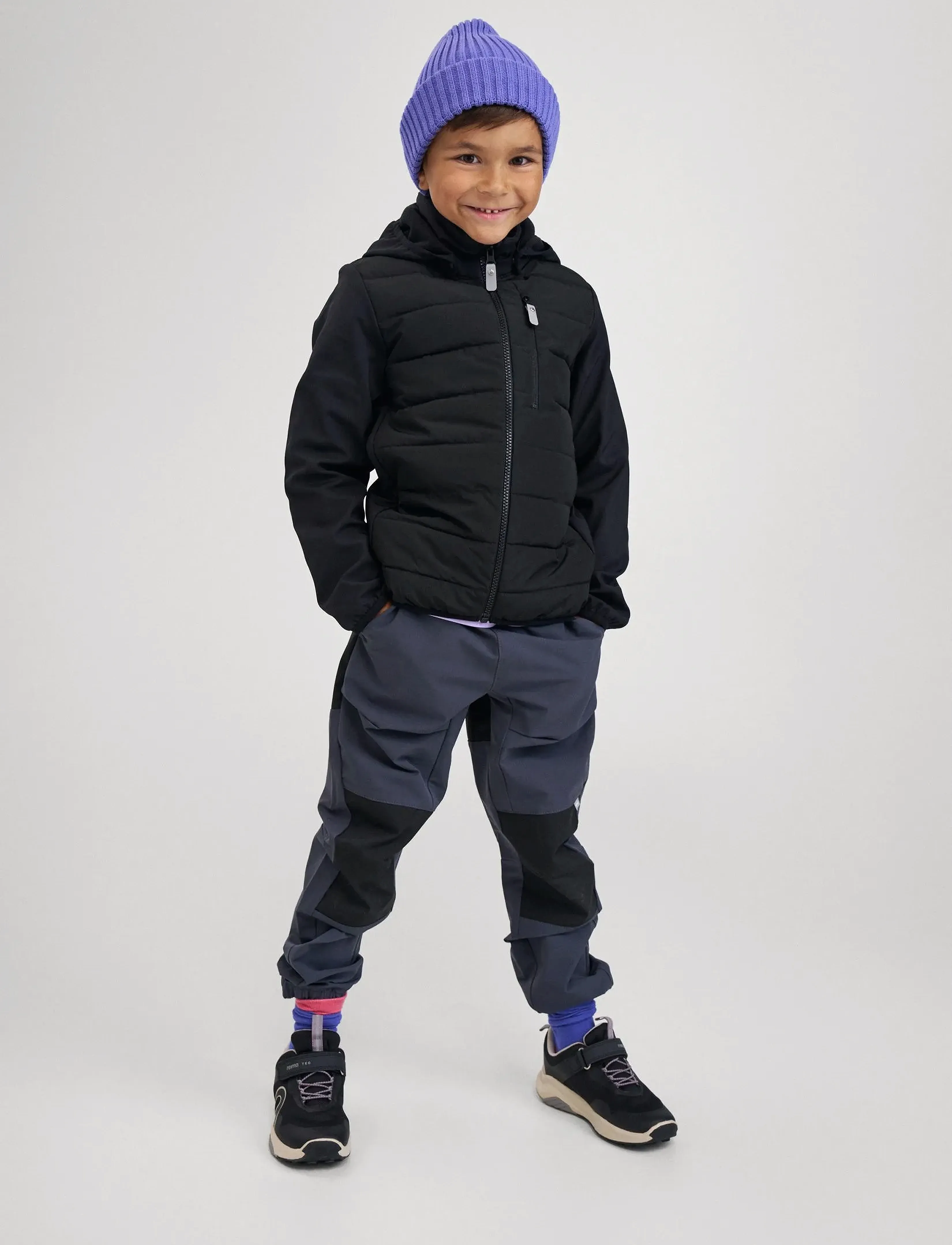 Reima Hybrid Jacket, Vaihto, 122, Rainwear, Schwarz - Jackets, Kinder