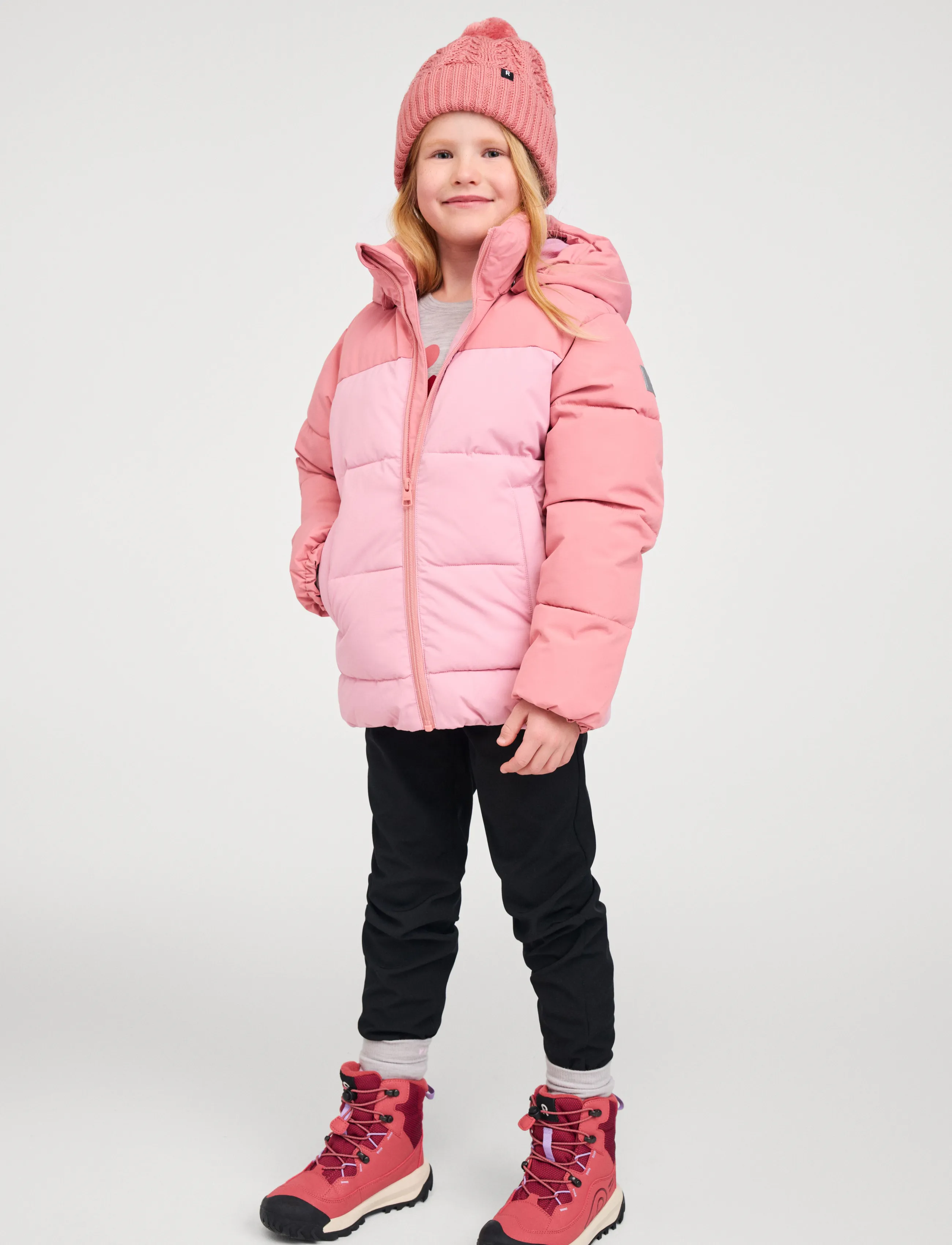 Reima - Winter jacket, Tenhola - overtøj - grey pink - 3