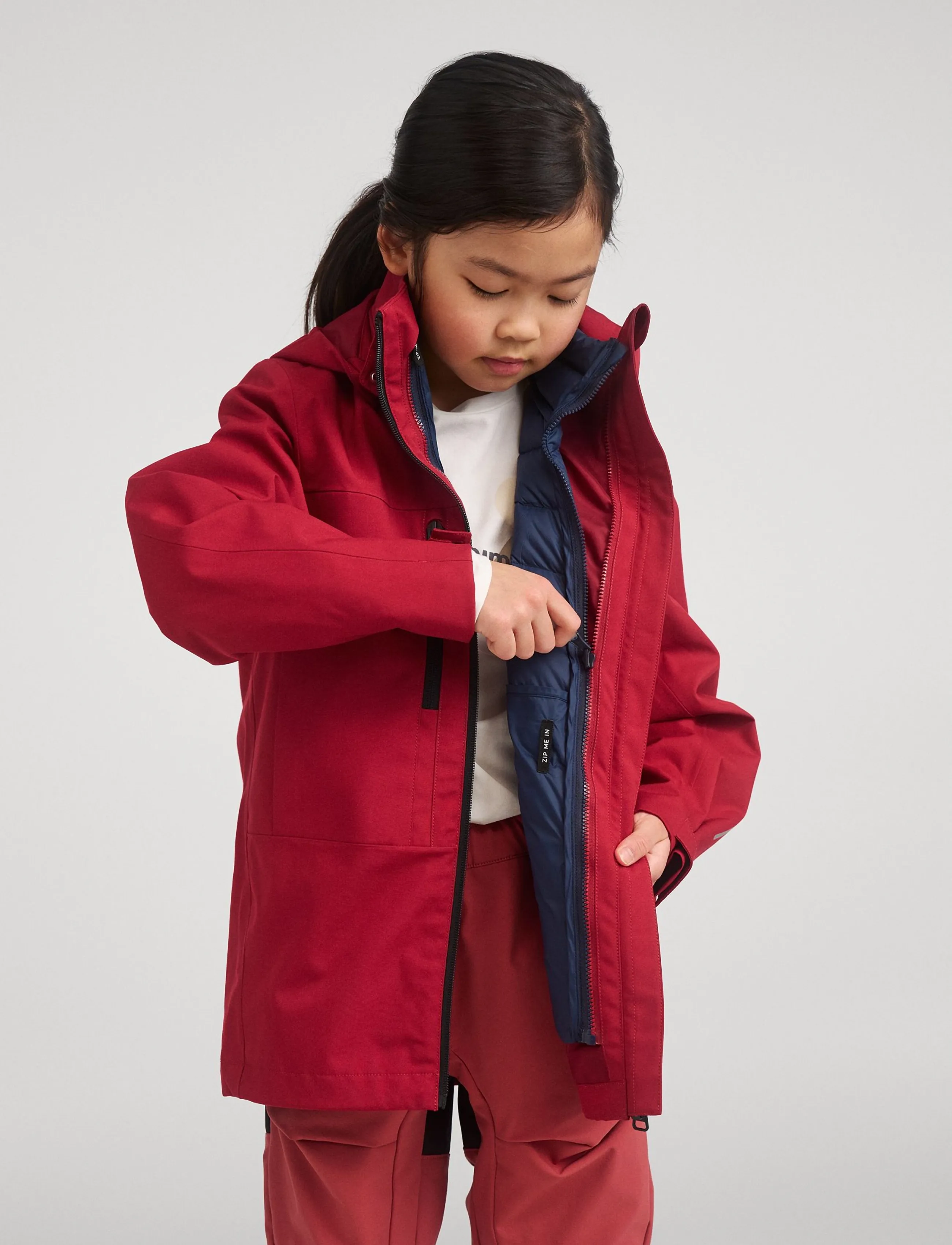 Reima - ReimaTec jacket, Saarela - tuule- ja vihmajakid - cranberry - 4