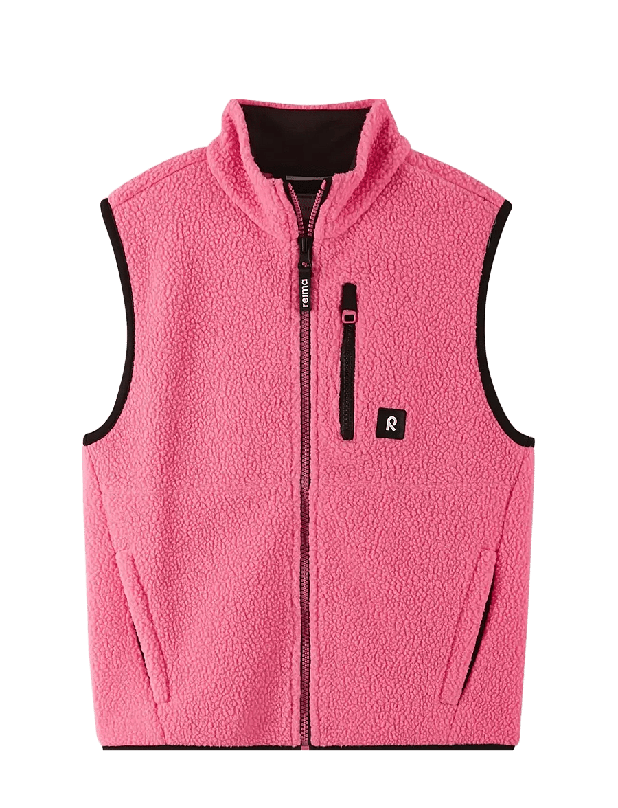Reima - Fleece vest, Turkis - ytterkläder - soft coral - 0